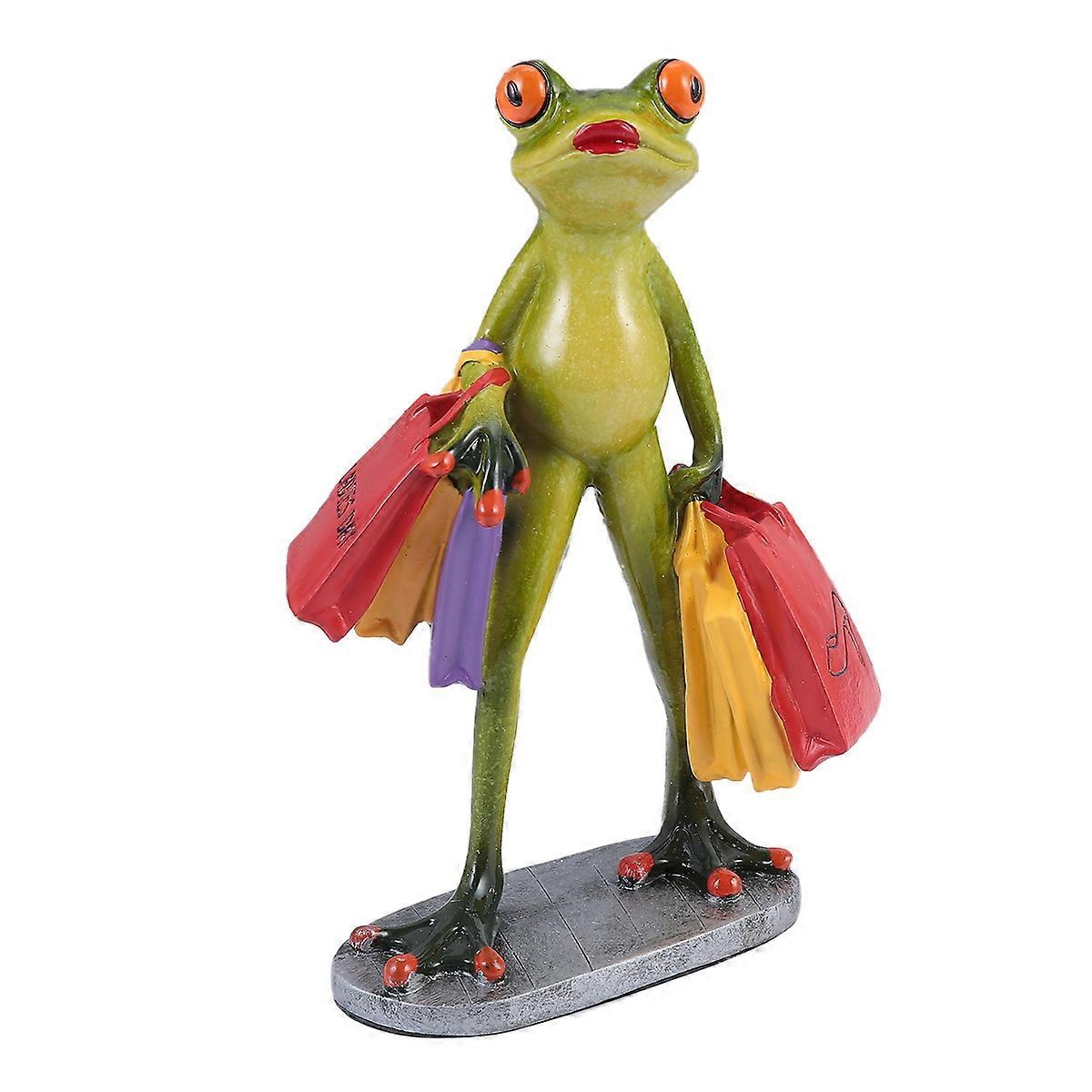 Frog Shape Resin Figurine Decor Suitable For Office Indoor Use With Chic Design 1Pack