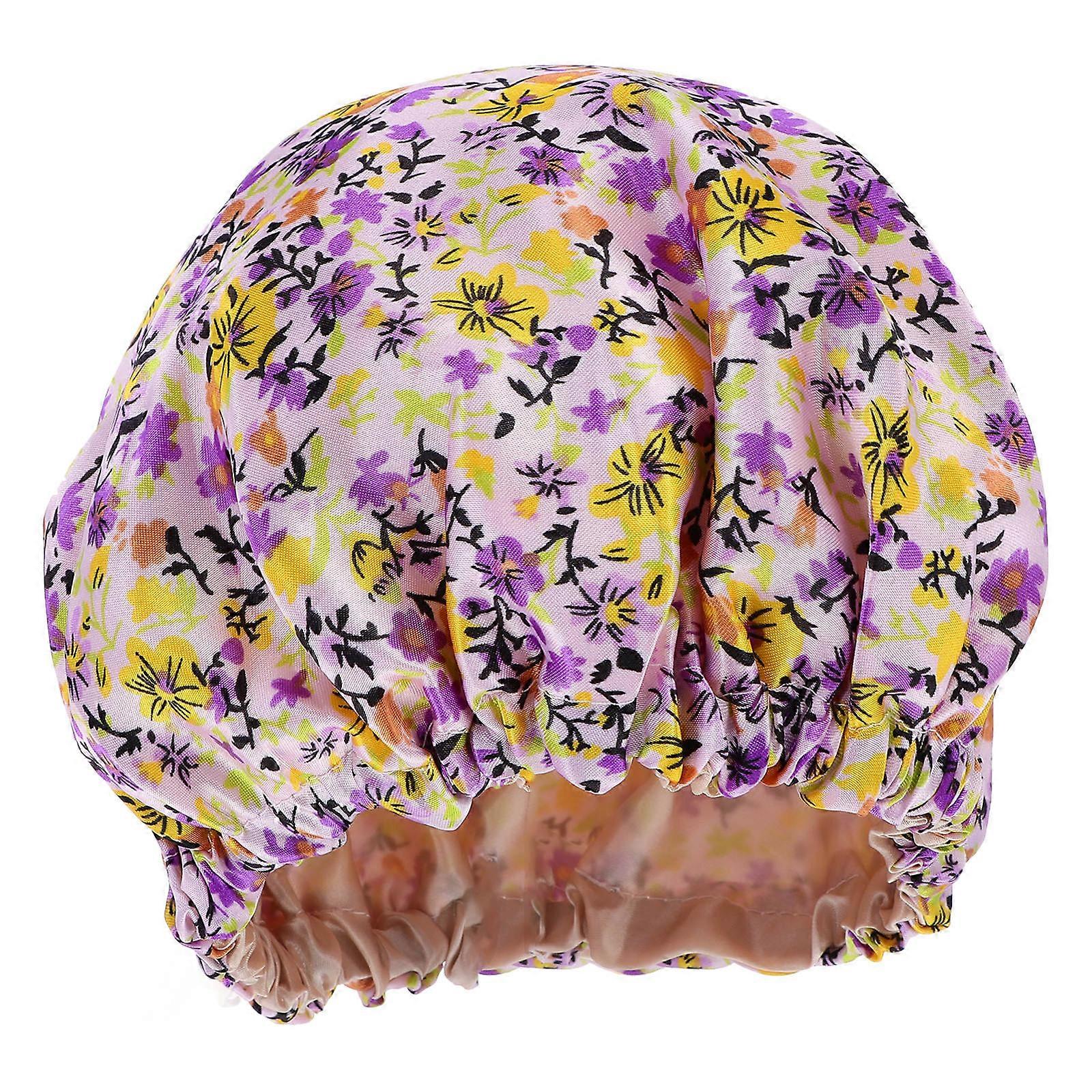 Violet Adjustable Bath Hat For Kids Essential For Hair Protection During Bedtime And Bathing Activities 1Pcs