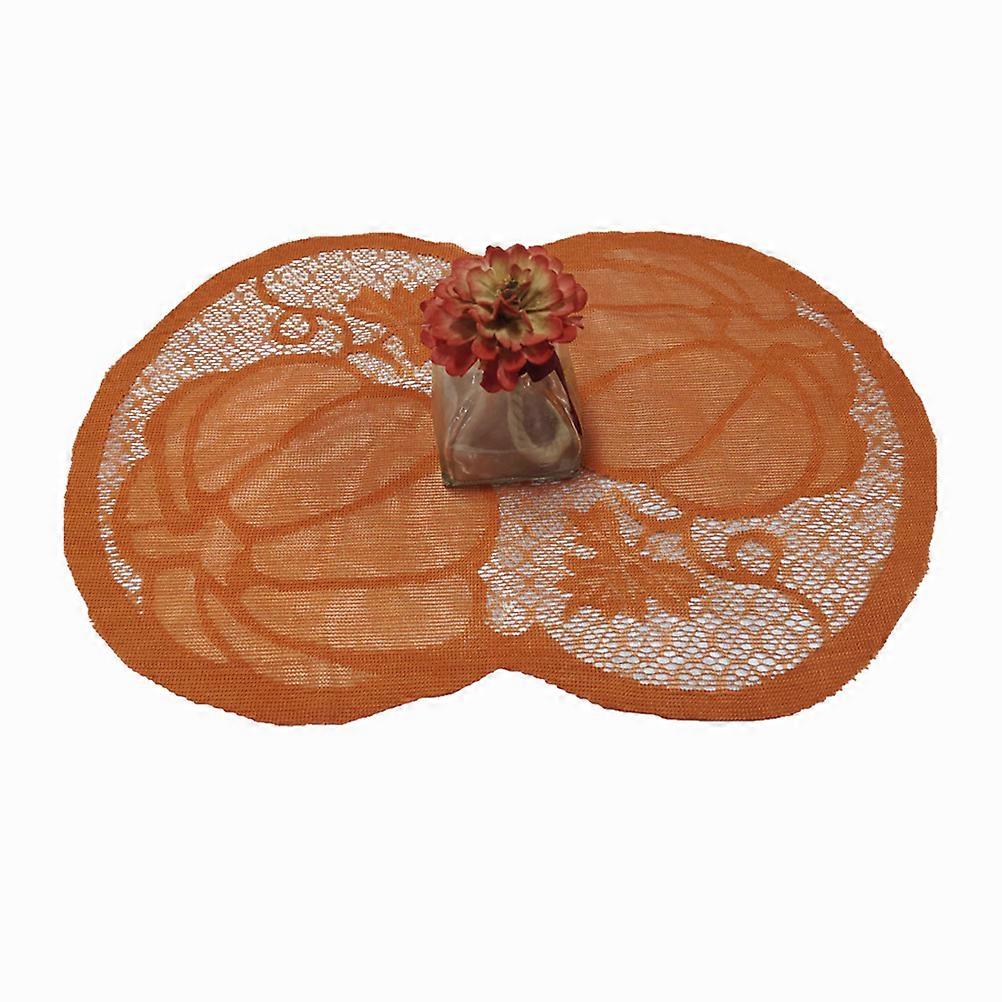 Thanksgiving Placemat Set 6Pcs Rectangular Pumpkin Table Decorations For Homeowners Stylish Protection
