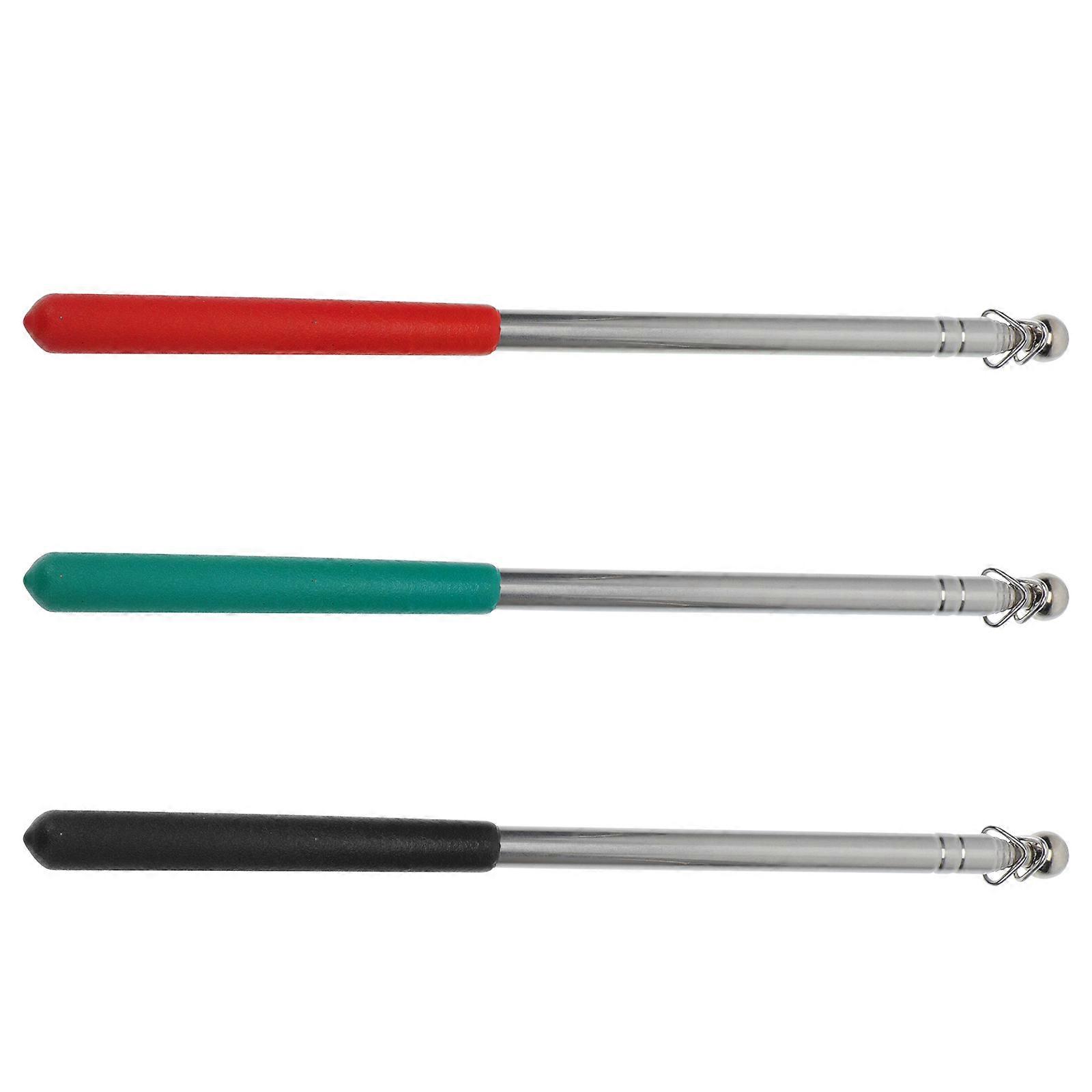 Handheld Flag Pole Telescopic 3pcs Assorted Color For Tour Activities