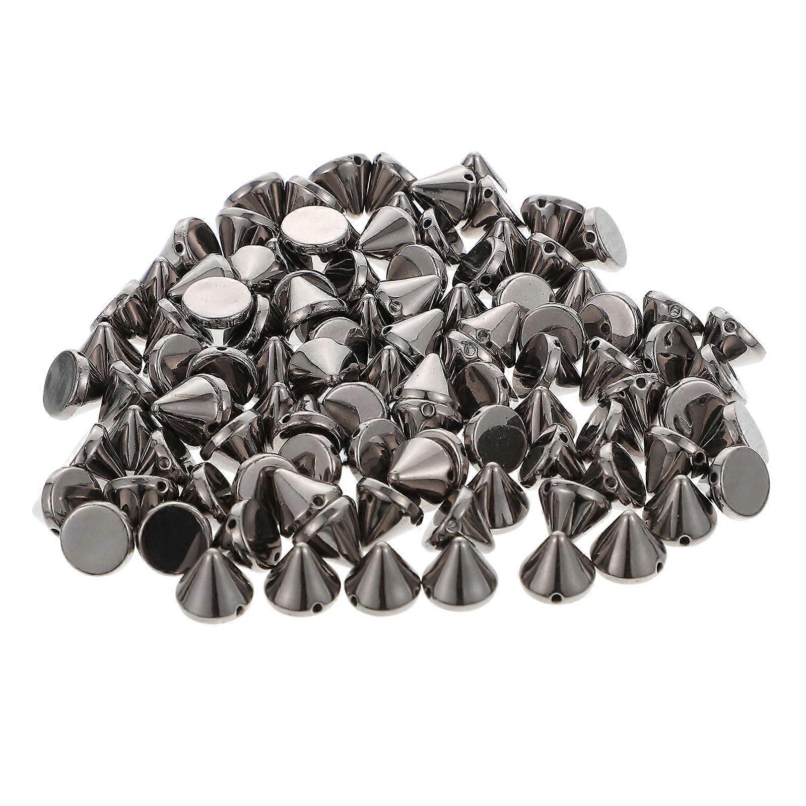200pcs DIY Plastic Cone Spikes Punk Style Studs and Rivets
