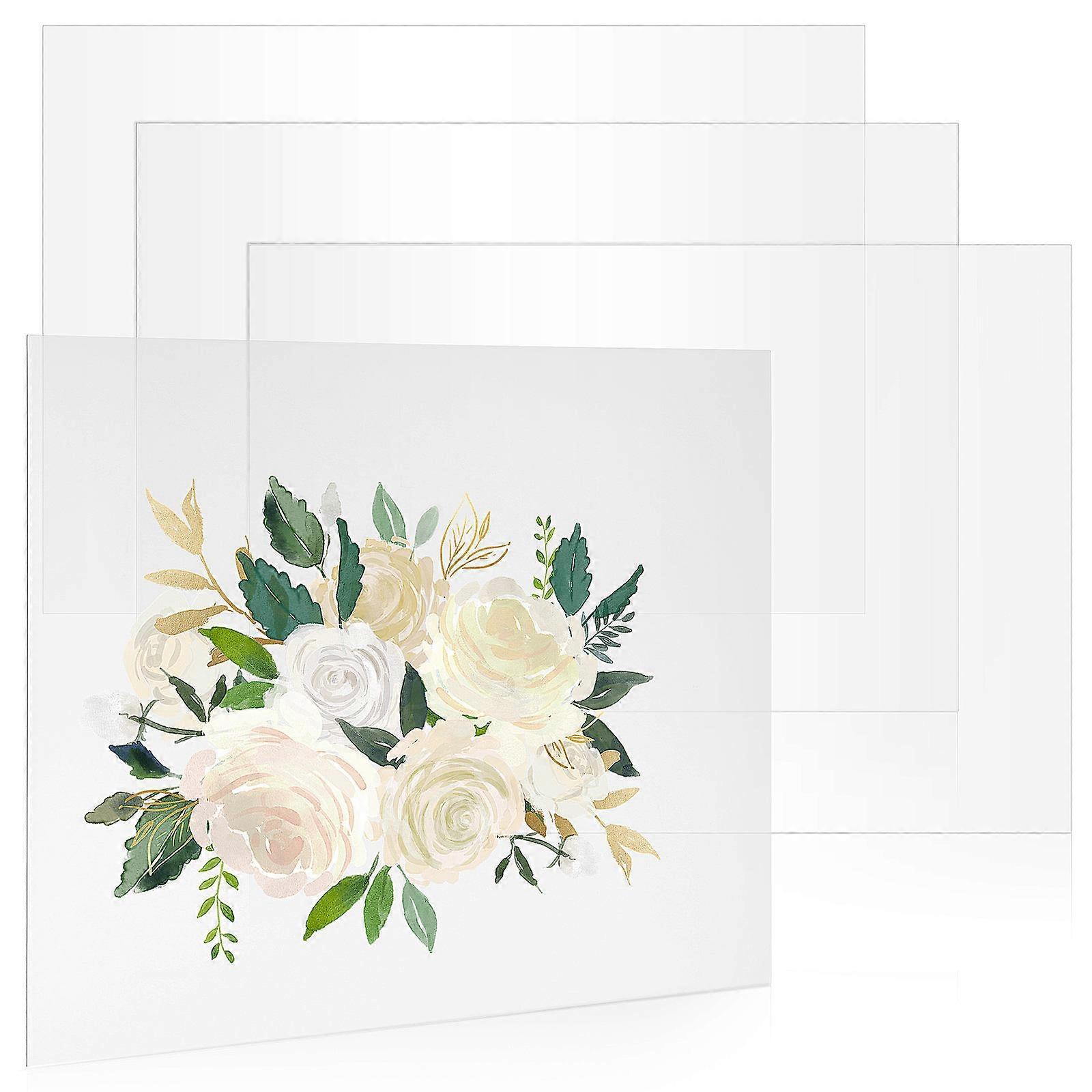 Transparent Acrylic Board Suitable For Home Use In Decorative Items And Protective Cover 42.00X30.00X0.10CM 4 Pcs