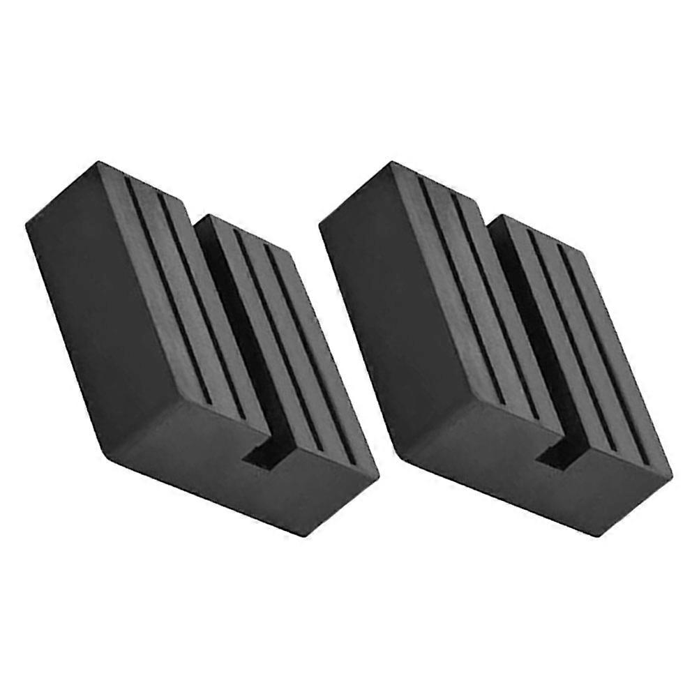 2pcs jack pad pour une prise en main et un support fiables caoutchouc noir pour la compatibilité avec le cric