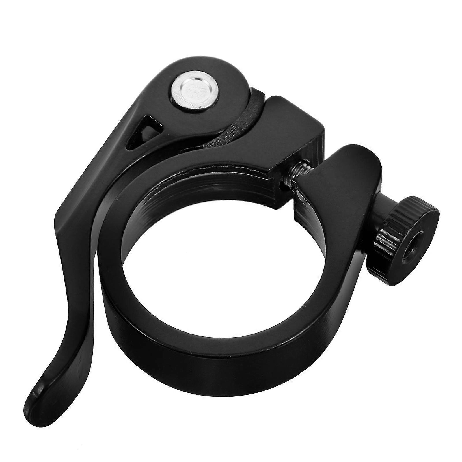 Aluminum Alloy Seatpost Clamp Quick Release Durable Metal Bike Clamp for Mountain Road and Folding Bicycles Secure Locking Mechanism