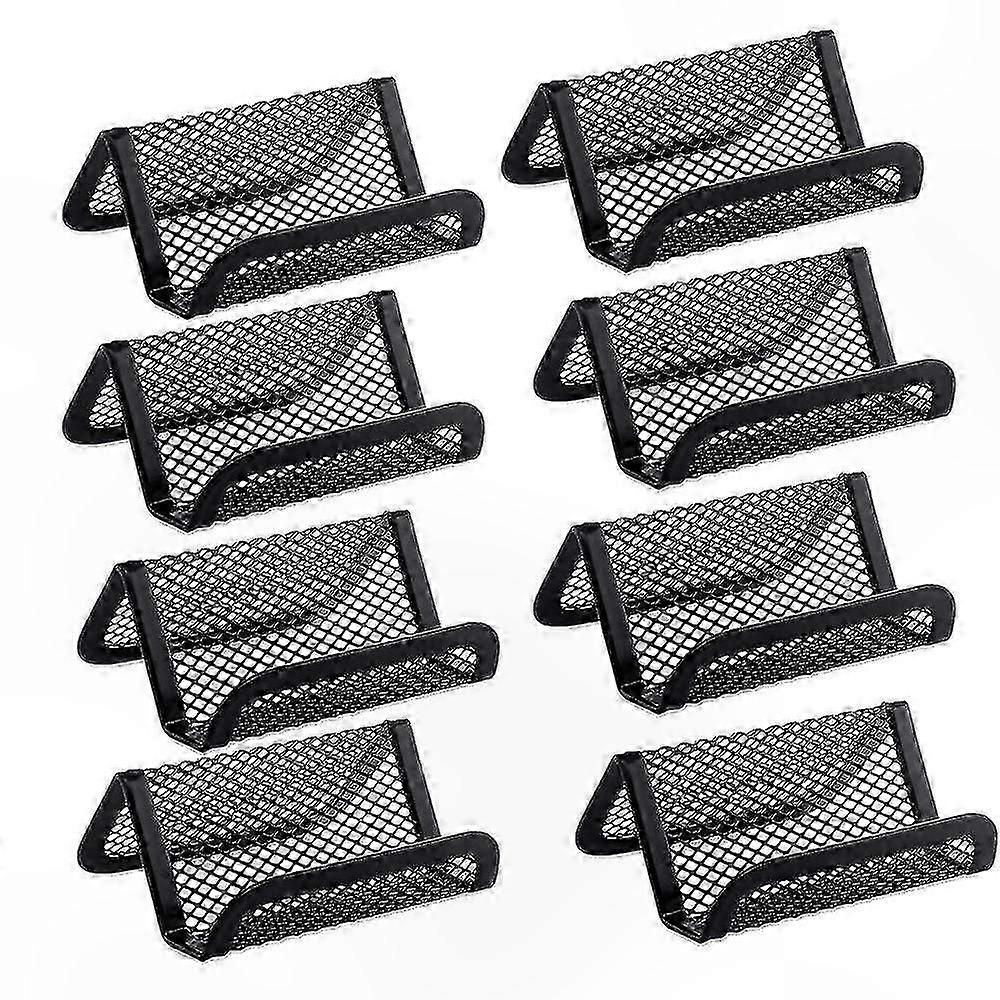 Metal Mesh Card Holders for Desk, 8-Pack Business Card Display Stands
