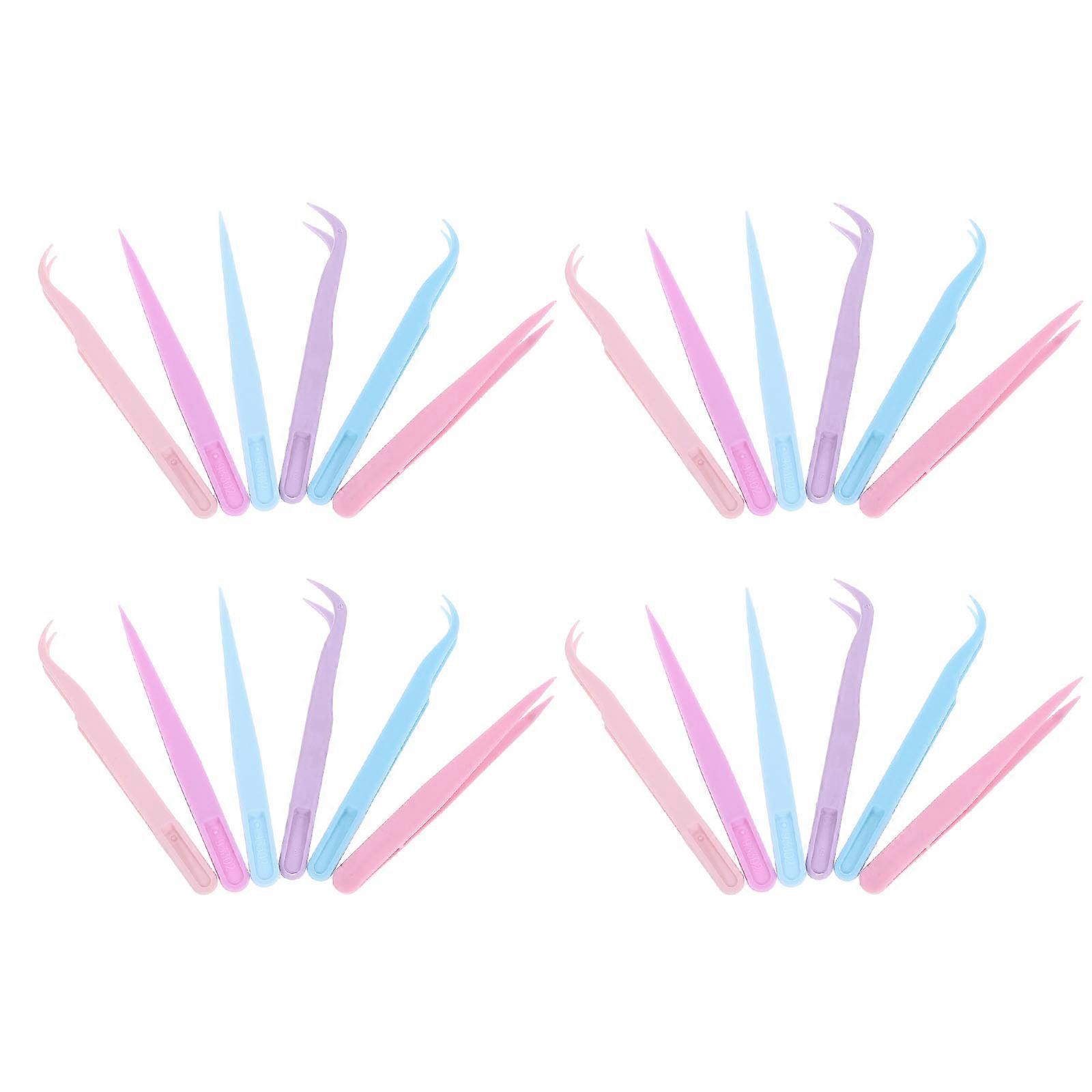 Assorted Color Laboratory Tweezers Set for Fine Crafting Tasks 36Pcs