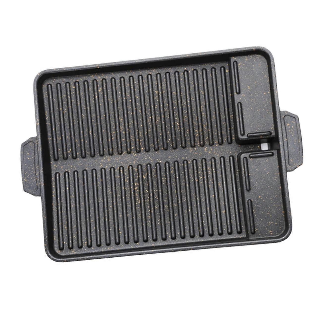 square BBQ grill pan with heat distribution for healthy grilling