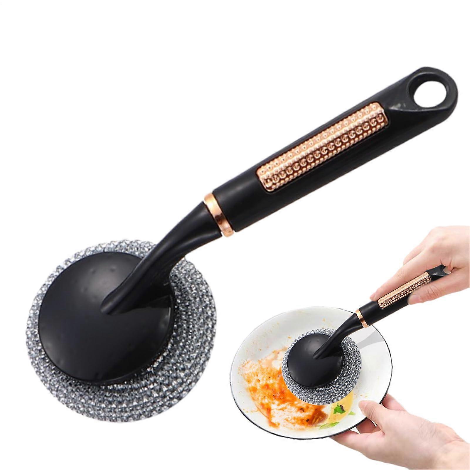 Stainless Steel Wire Brush for Rust Removal, Crimped Mini Scratch Brush for Workshop Tools