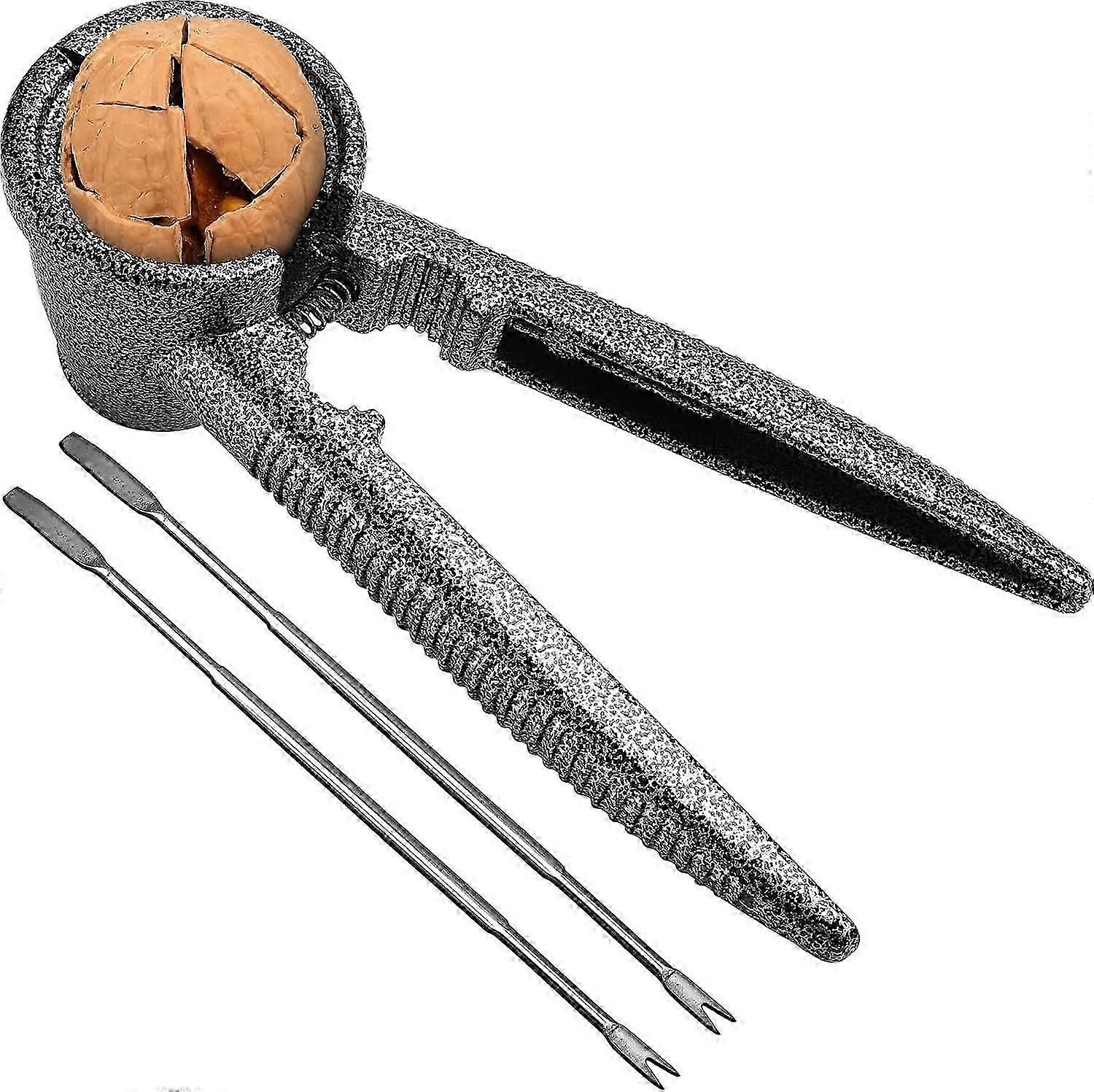 Anwenk Heavy Duty Nutcracker Pecan Walnut Plier Opener Tool with Wood Handle