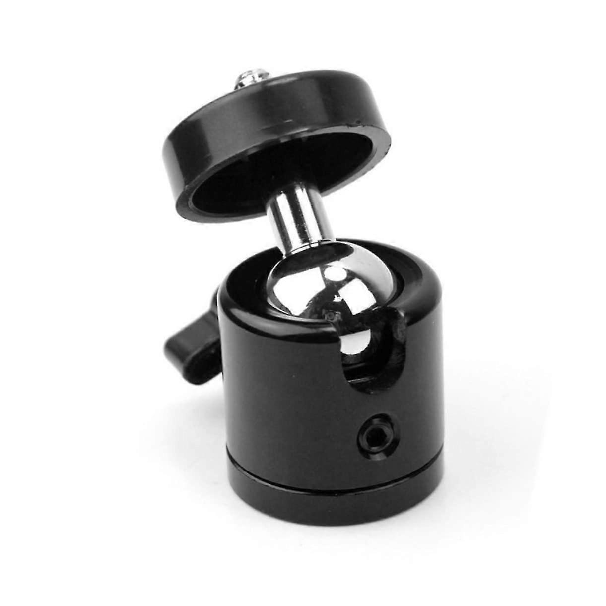 Small Tripod Head 1/4-Inch Thread 360-Degree Rotation For DSLR Cameras, 25kg Max Load, Compact Travel, Black