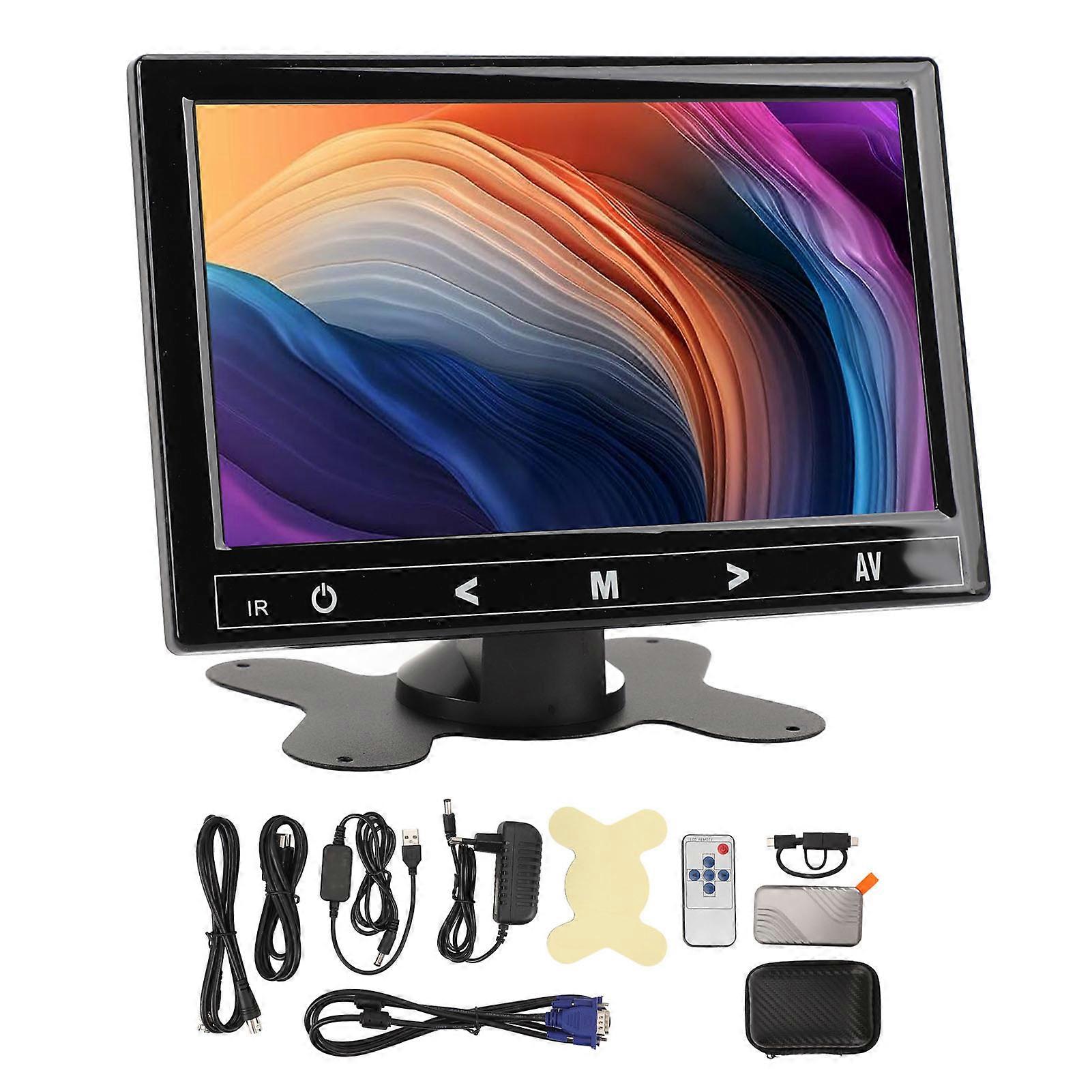 7 Inch IPS LED Backup Screen with Built in Speaker 1024x600P 178 Degree Wide Angle Reverse Display for Home Security Camera DC 12V