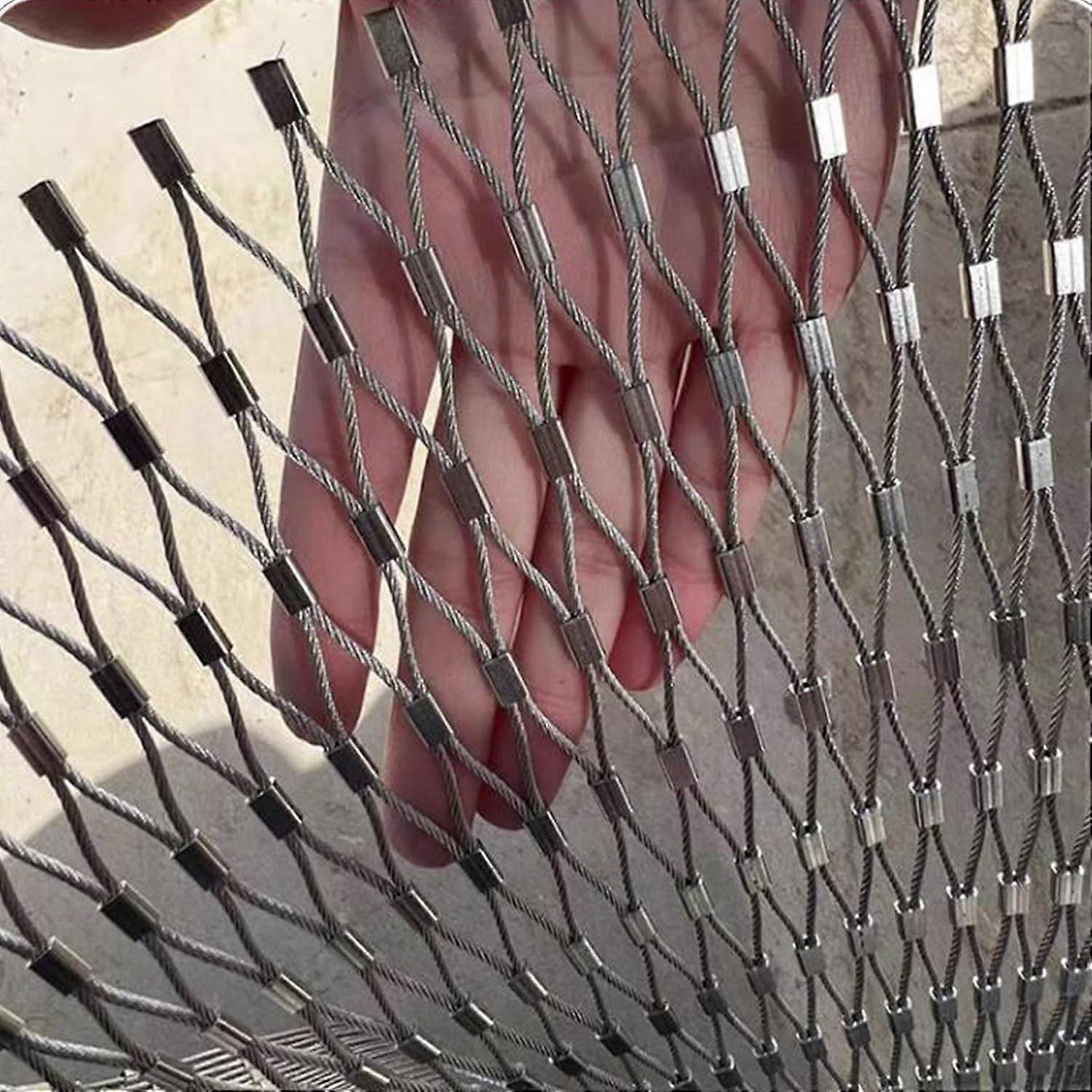 Flexible stainless steel wire mesh, 304 10/5cm safety net 1x5m 10cm