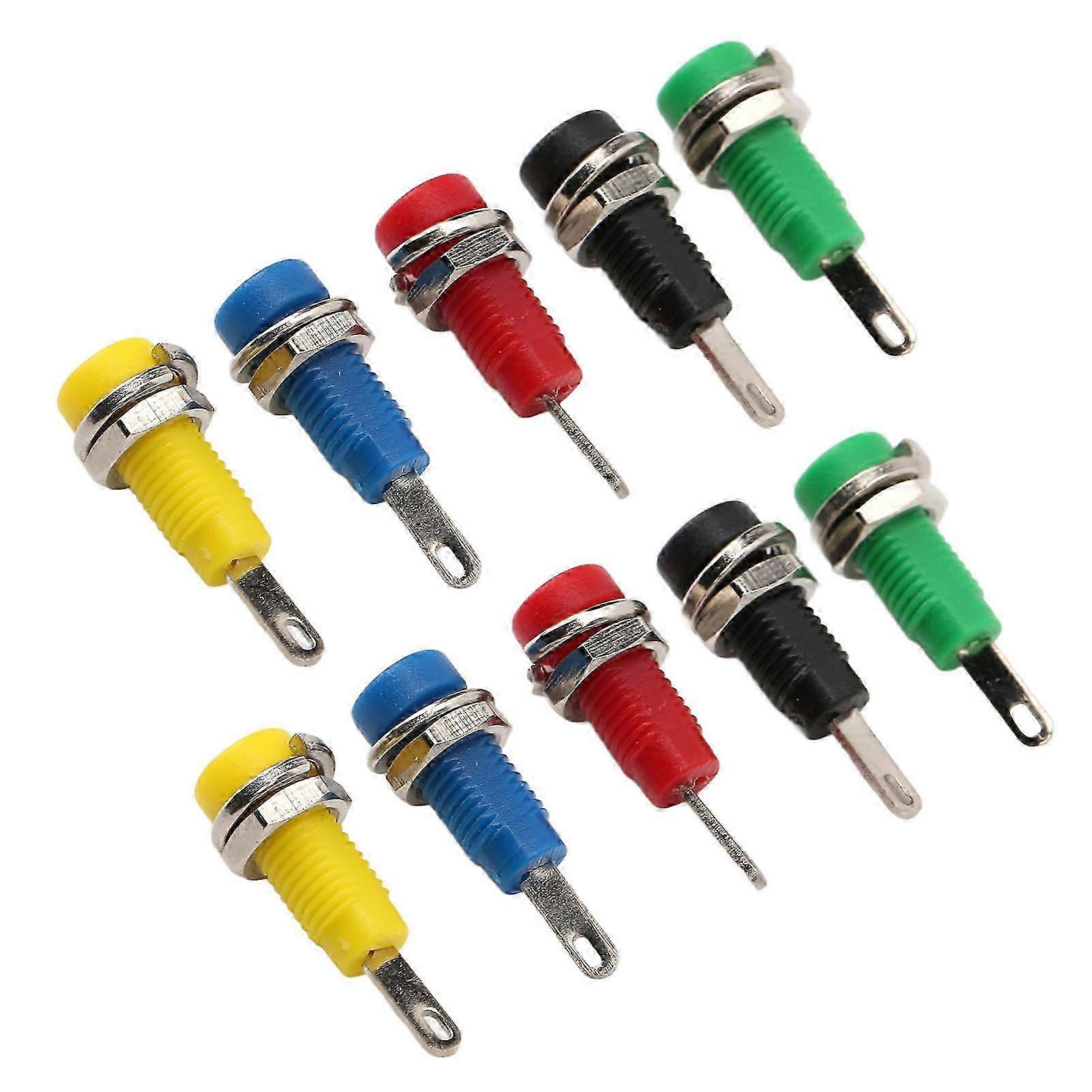 Panel Socket 2mm 5 Colors, Banana Jack Socket with Spring Leaf for Inverters - J.40003