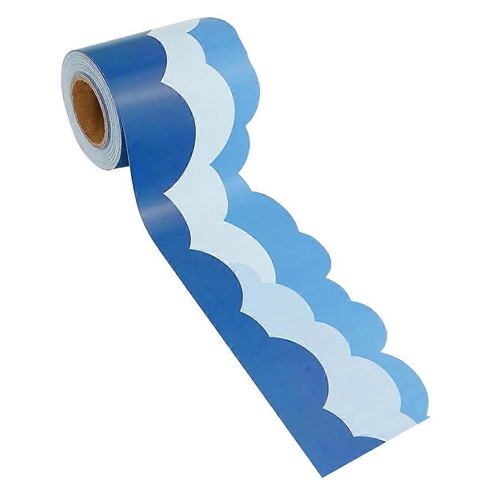 Blue Sky Bulletin Board Border Stickers, 15m Self Adhesive Trim for Classroom, Home Office & Seasonal Decor, Inspiring Design to Enhance Learning