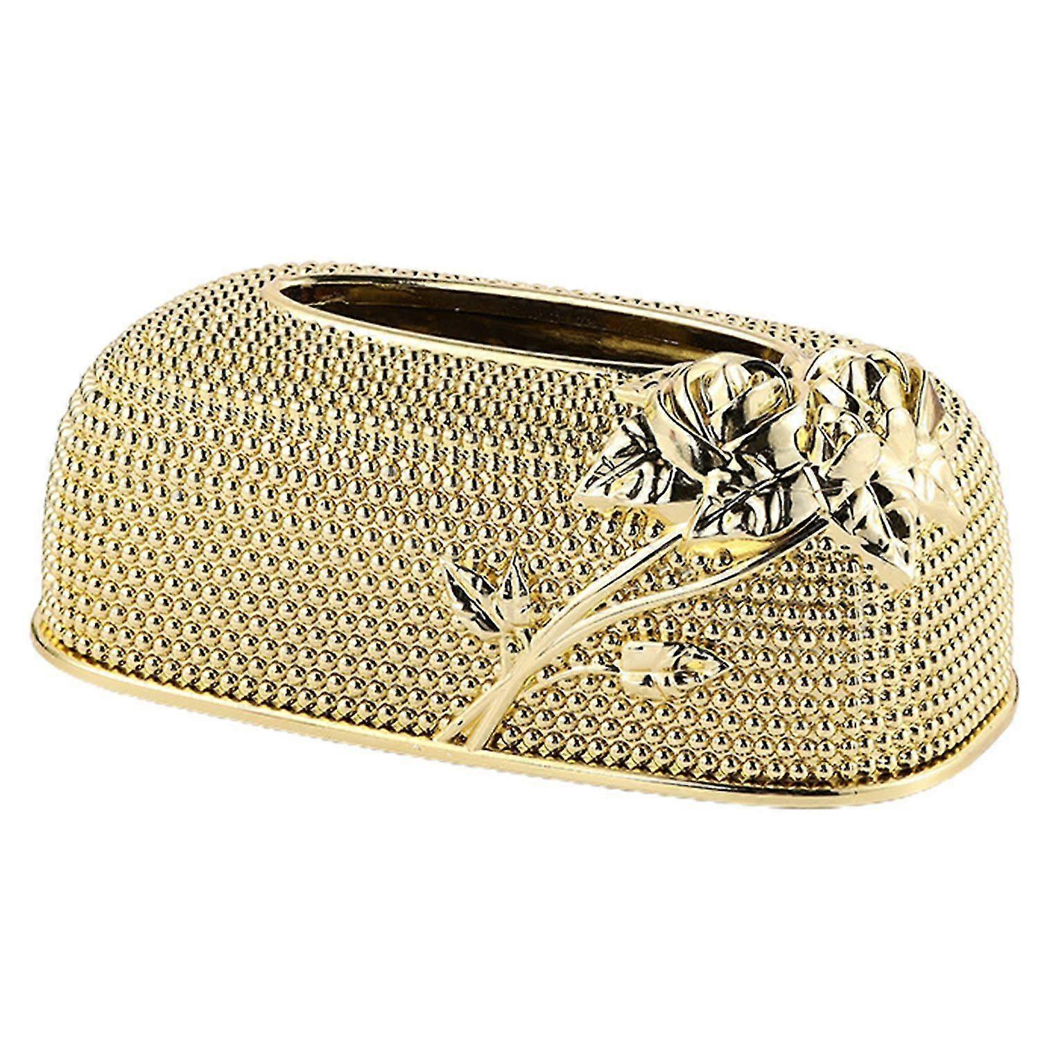 Embossing Rose Pattern Tissue Box Plastic Artistic Ambience Napkin Case Home Decor