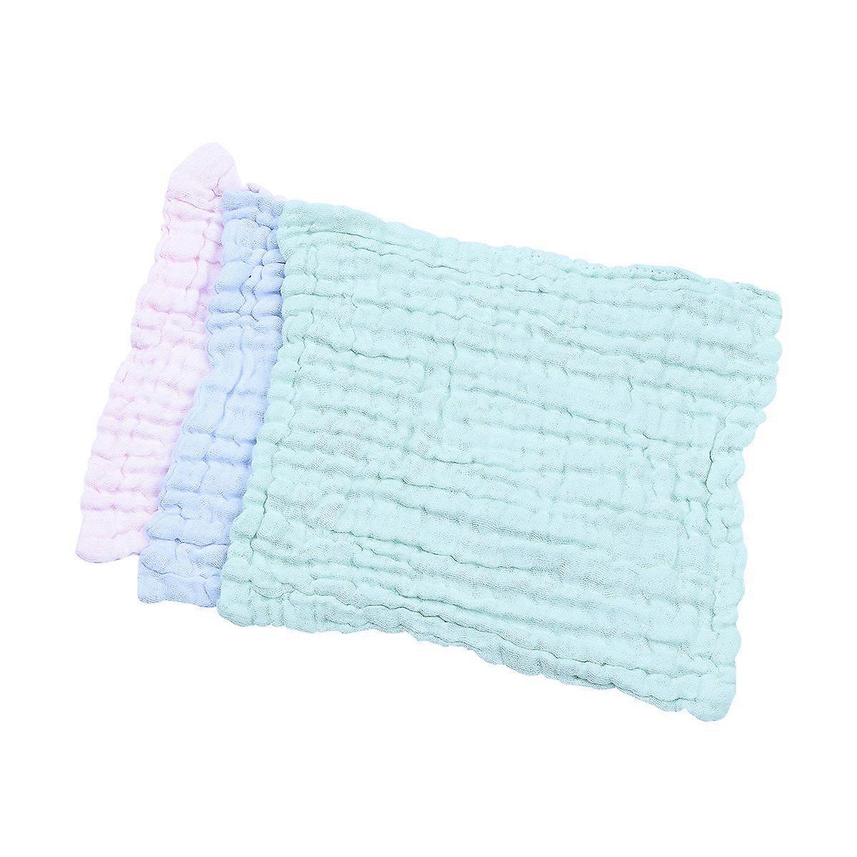5pcs Cotton Saliva Towels Lightweight Square Bibs for Teething Soft Absorbent Handkerchiefs for Newborns Perfect Gift for Parents Random Color