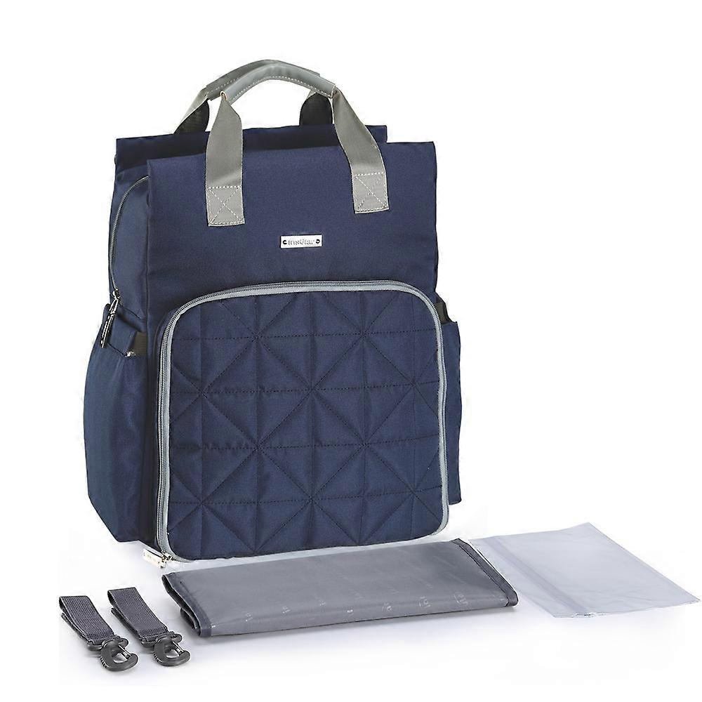 Large Insulated Maternity Diaper Bag, Large Capacity for Stroller and Baby Care, Backpack Style, Zippers-Blue