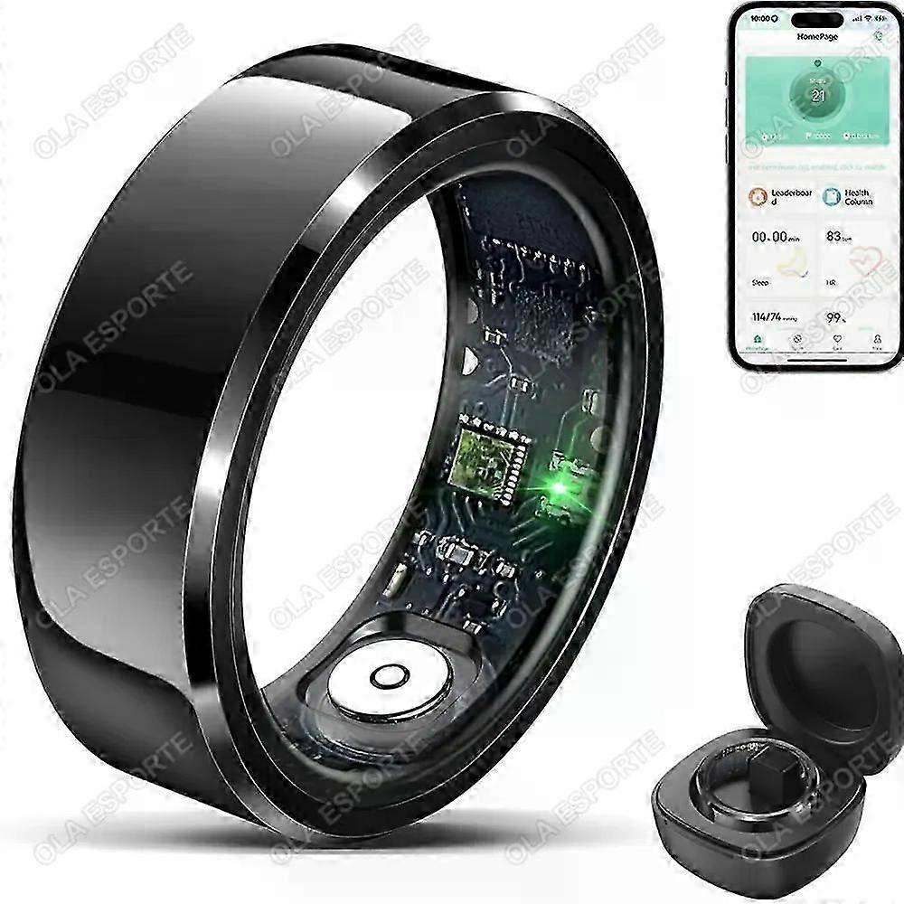 Intelligens gyűrűs vérnyomás pulzusméréshez Smartring Ip68 5atm vízálló Multi-sport mód Smartring férfi női