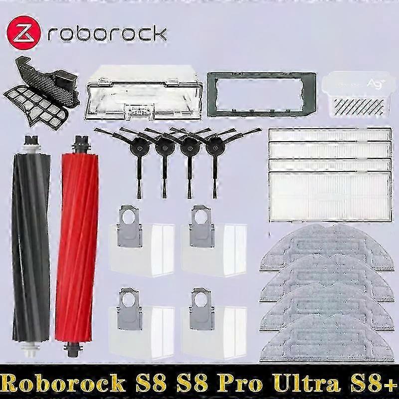 Roborock S8 S8 Pro Ultra S8+ 交換部品: メインブラシ、サイドブラシ、モップパッド、HEPA フィルター、ダストバッグ、アクセサリー