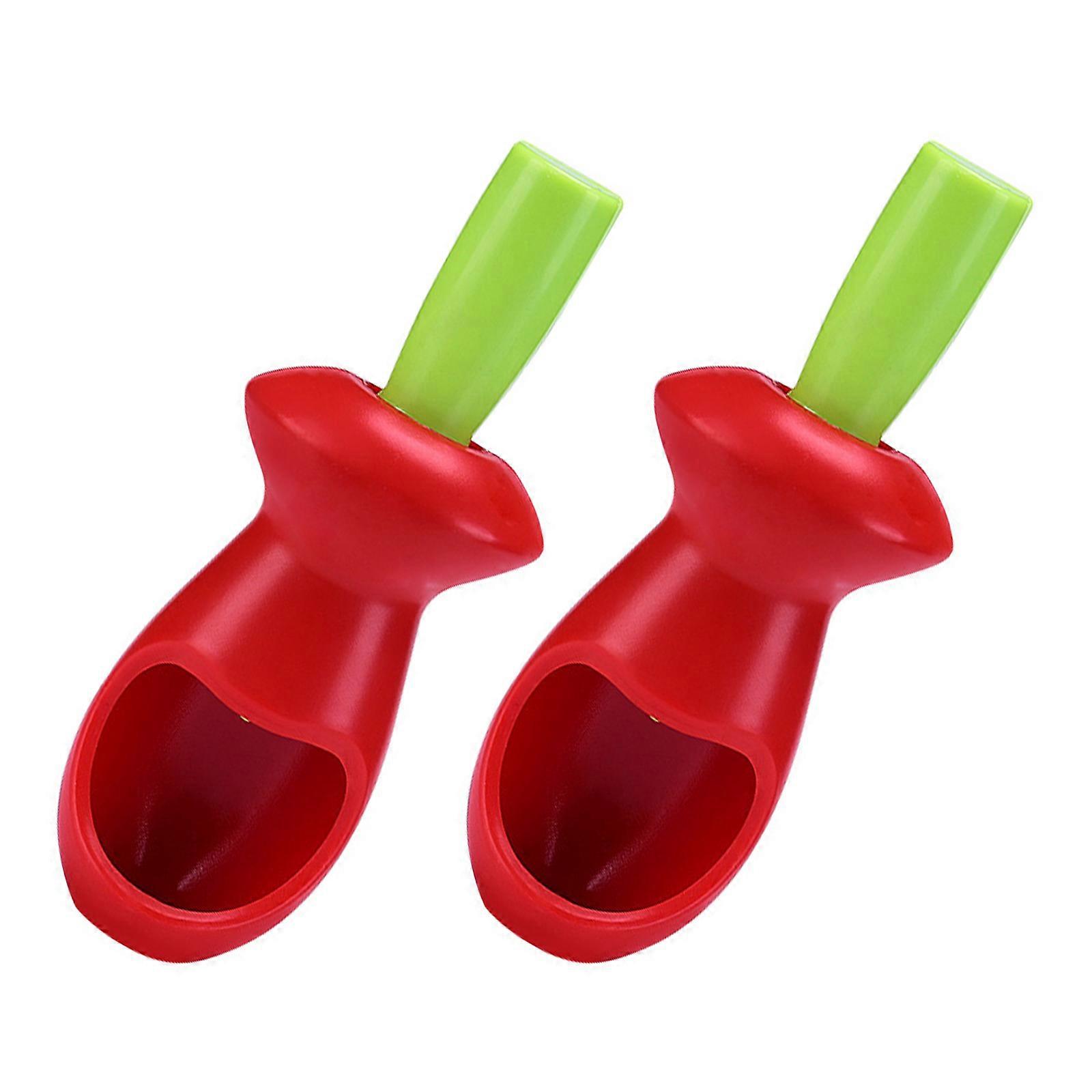 2Pcs Ergonomic Cherries Pitter And Fruit Pit Remover Food Safe Plastic Cores Extractors Tool For Dates And Small Fruits Multicolor