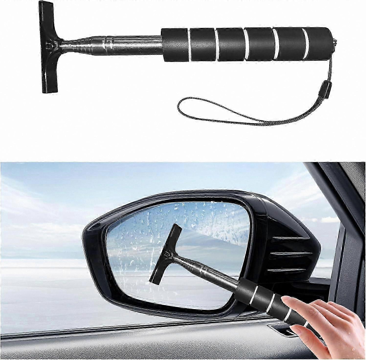 Retractable Auto Squeegee for Side Mirrors, 98cm Portable Window Cleaner for Rain and Fog Conditions