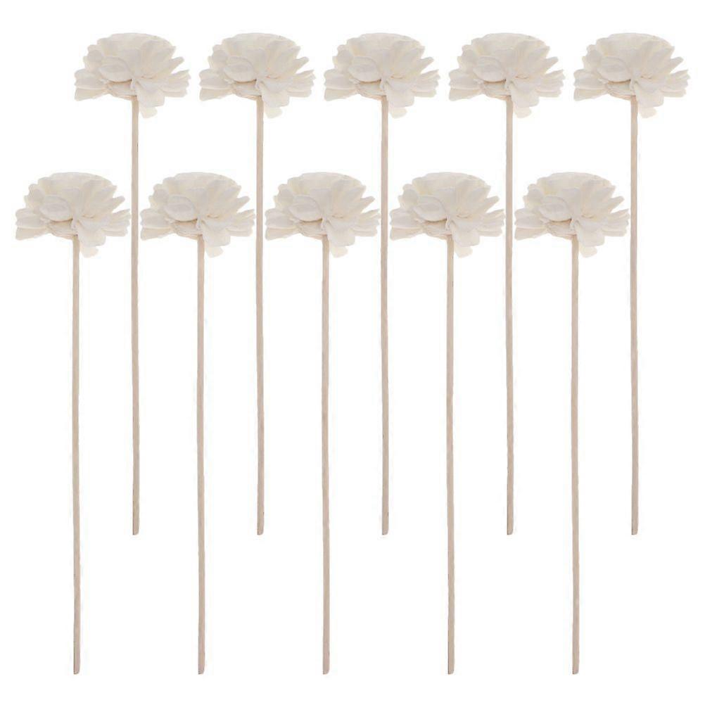 10Pcs Reed Diffuser Flower Sticks Essential Oil Aroma Diffuser Sticks Refill Replacement for Aroma