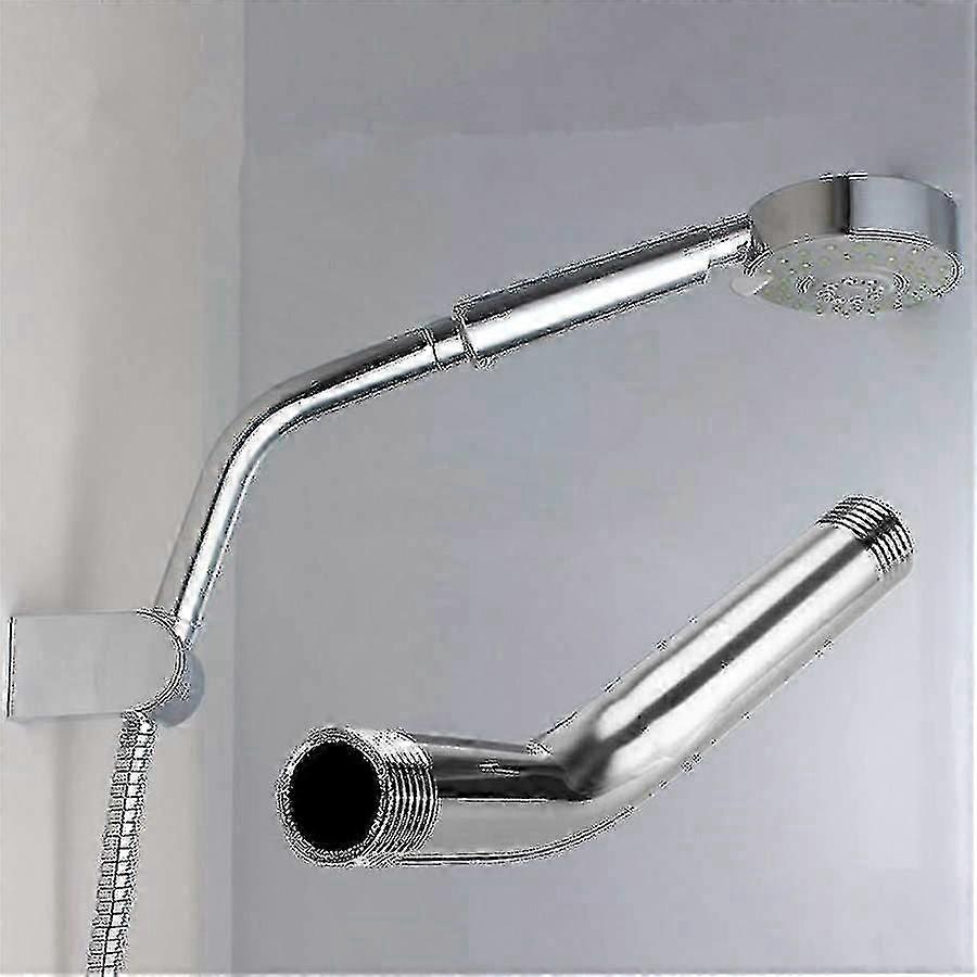 Wall-Mounted Shower Head with Extension Pipe, Stainless Steel Material for Enhanced Durability and Performance