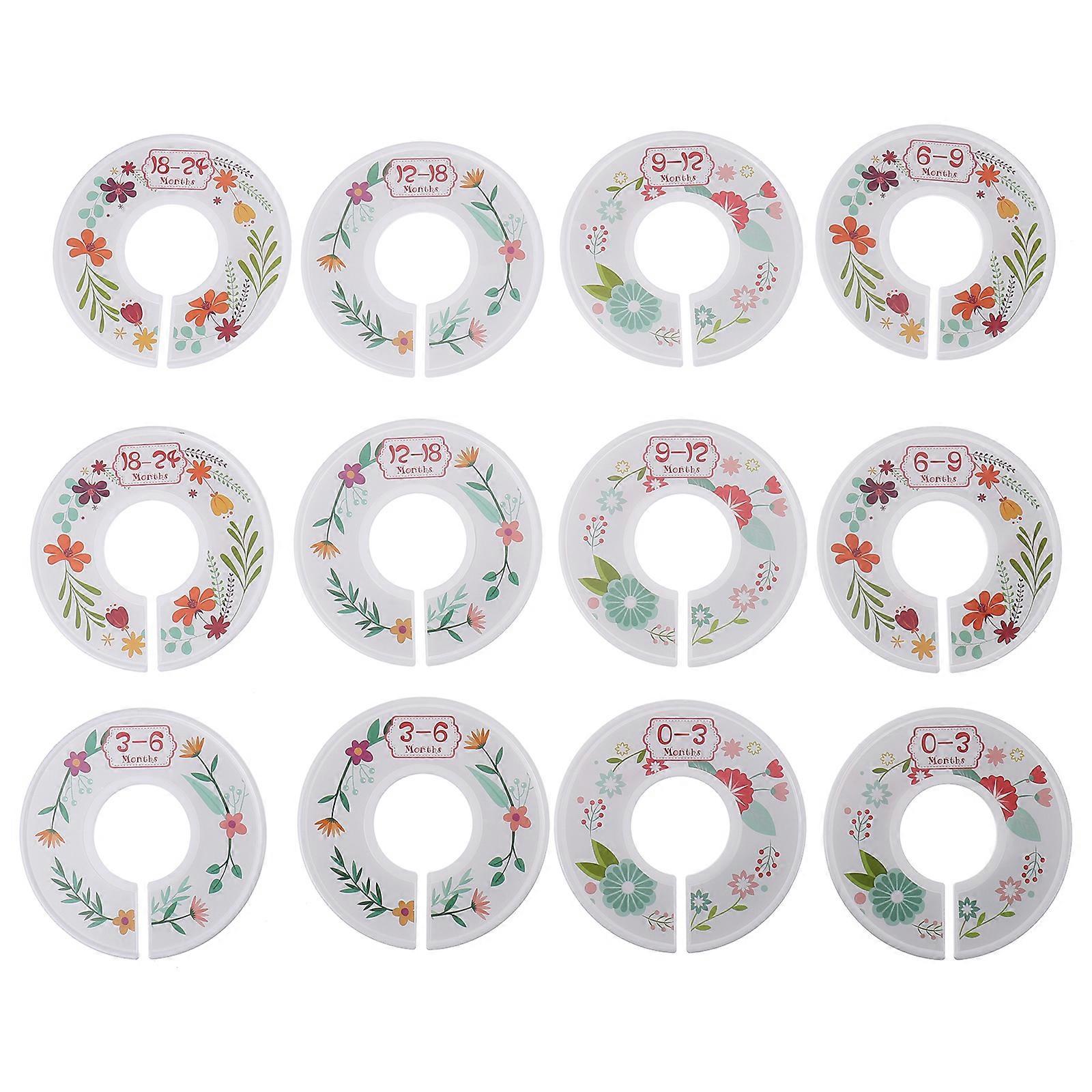 Cartoon Closet Dividers Adorable Nursery Organizers with Double Sided Clothing Racks and Easy Read Numbers for Newborn Clothes Storage