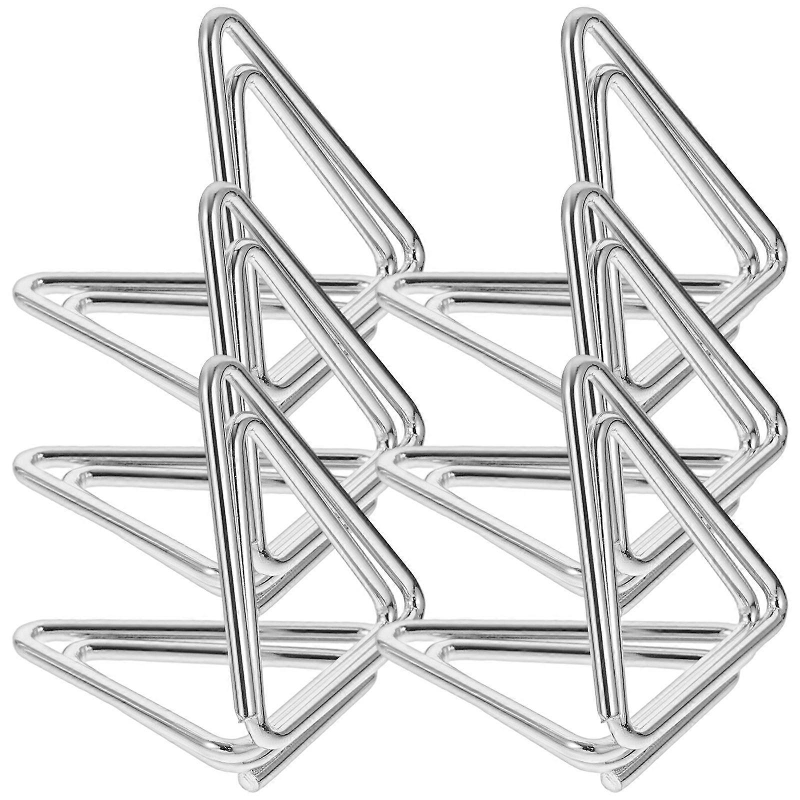 Silver Table Number Holders for Wedding with 6Pcs Triangle Card Clips