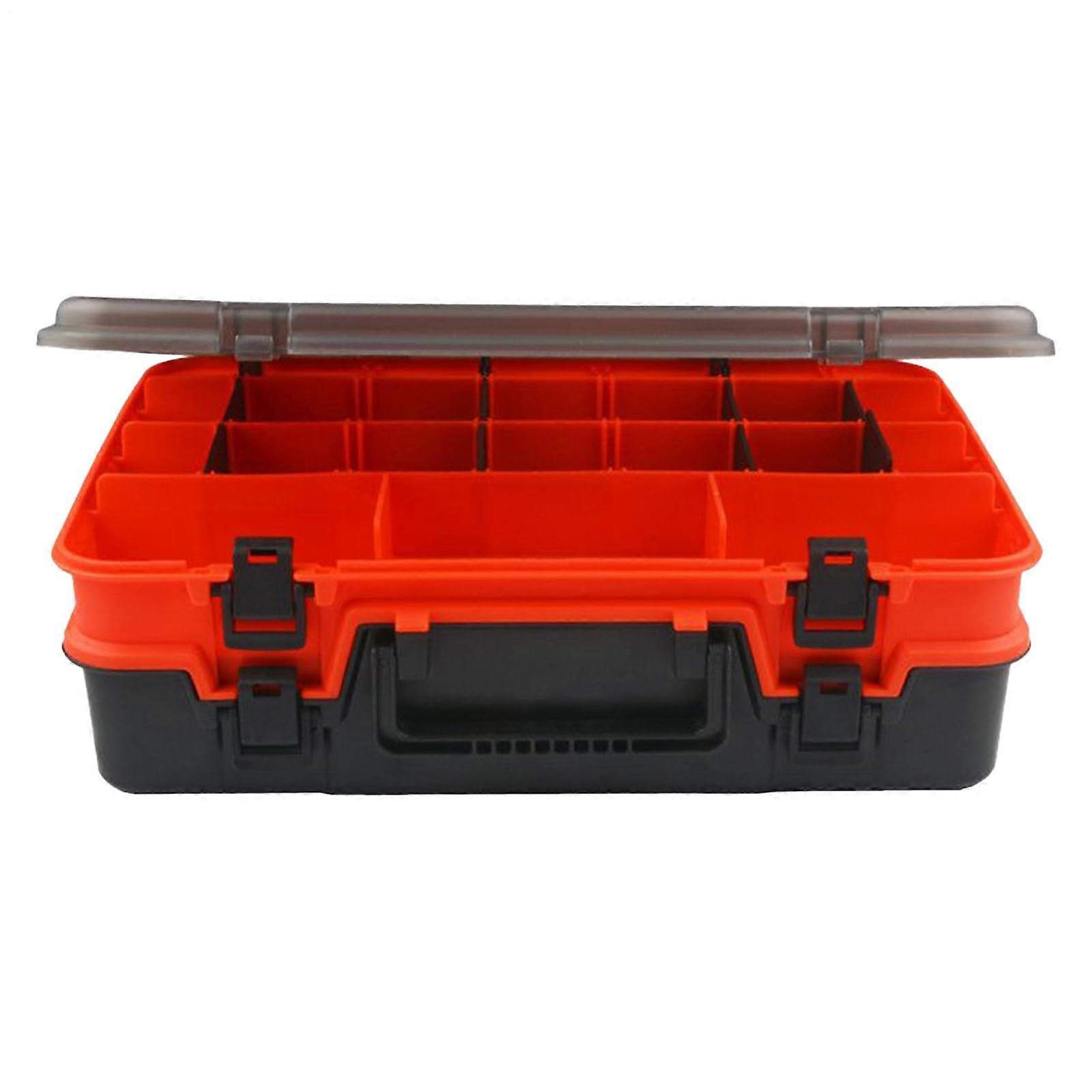 Fishing Tackle Box 2Layer Lure Case With Handle AllWeather Organizer for River Lake Shore Trout Bass Catfish Anglers