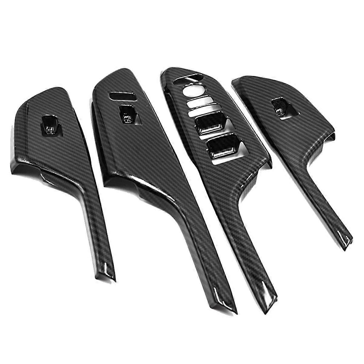 Carbon Fiber Interior Door Armrest Glass Button Decorative Stickers for 10Th 2017 18 2019 2020