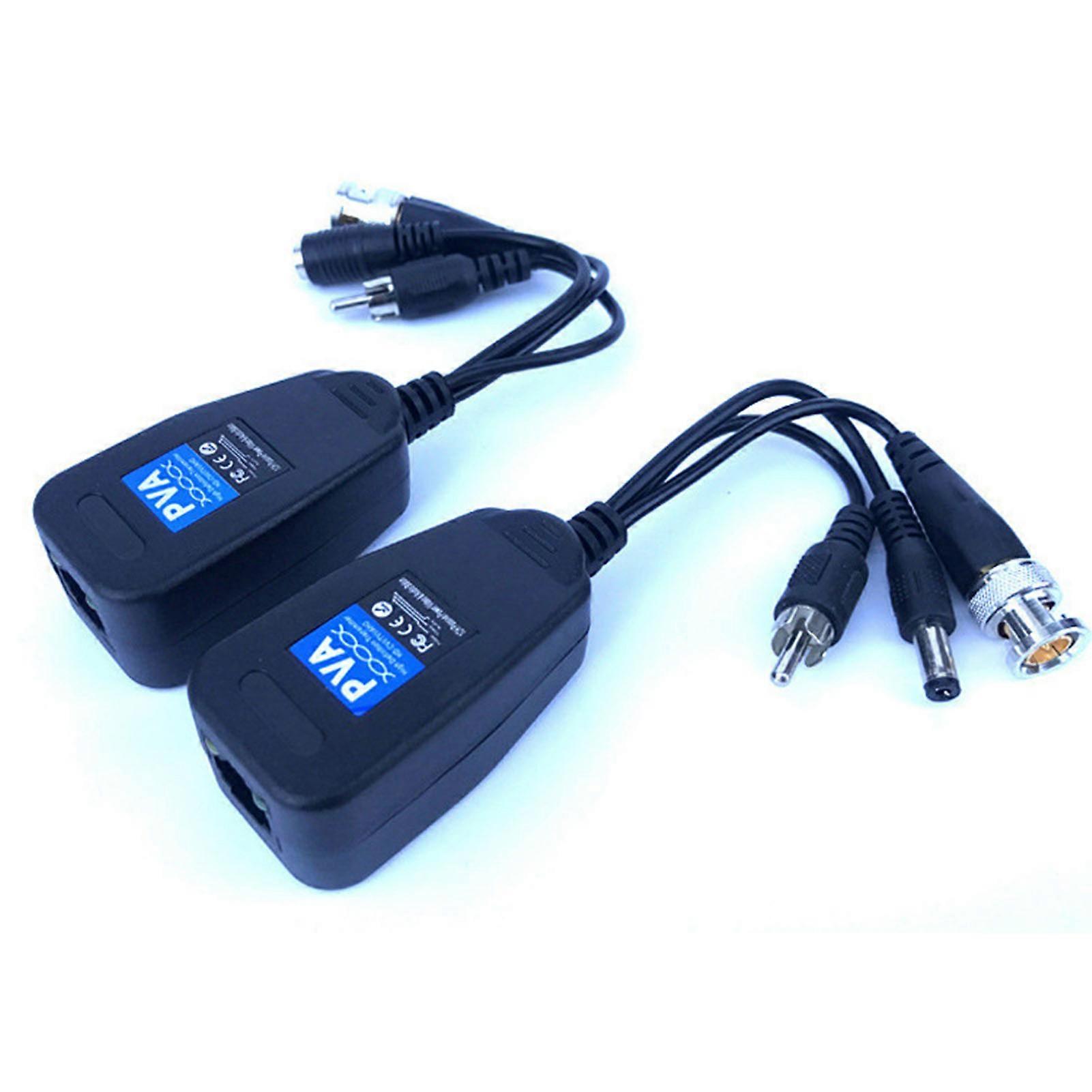 2Pcs Twisted Pair HD BNC Video Transmitter Coaxial Anti Interference