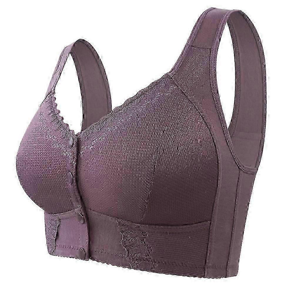 Comfortable Full Coverage Front Snaps Bras for Senior Women