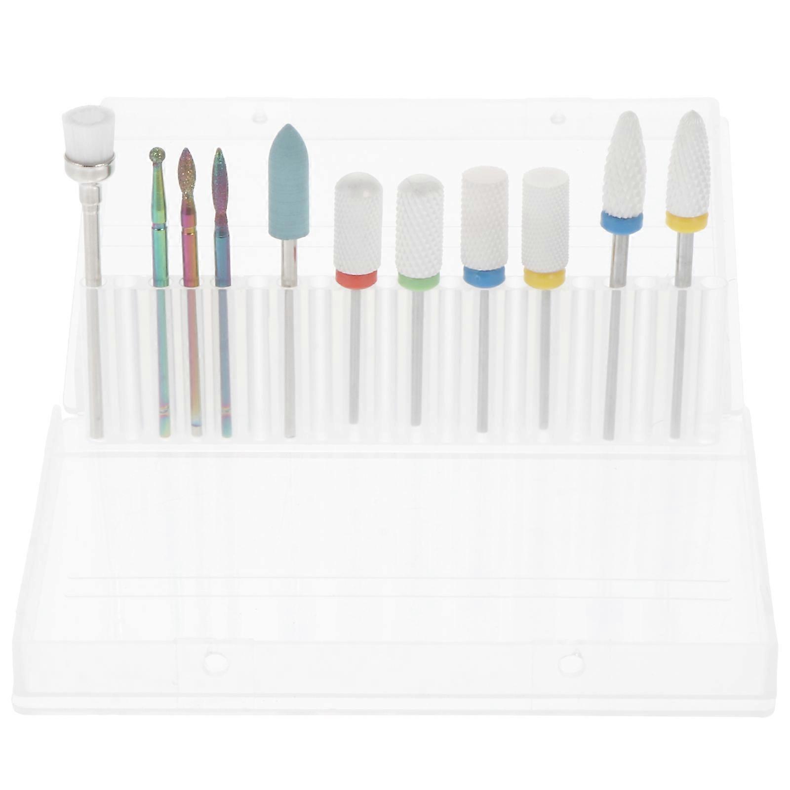 رؤساء تلميع الأظافر لقم الثقب المنزلية للمنزل 11 قطعة مجموعة