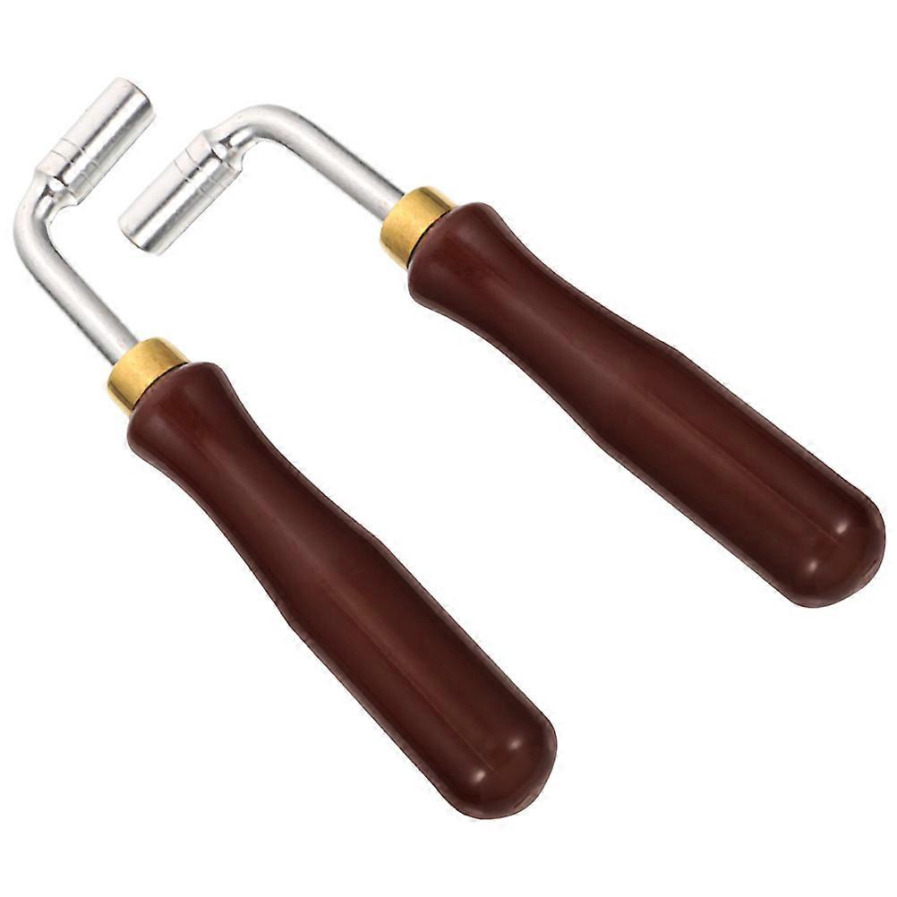 Dulcimer Tuning Spanner for Turning 2Pcs Brown Compact Lightweight Tools