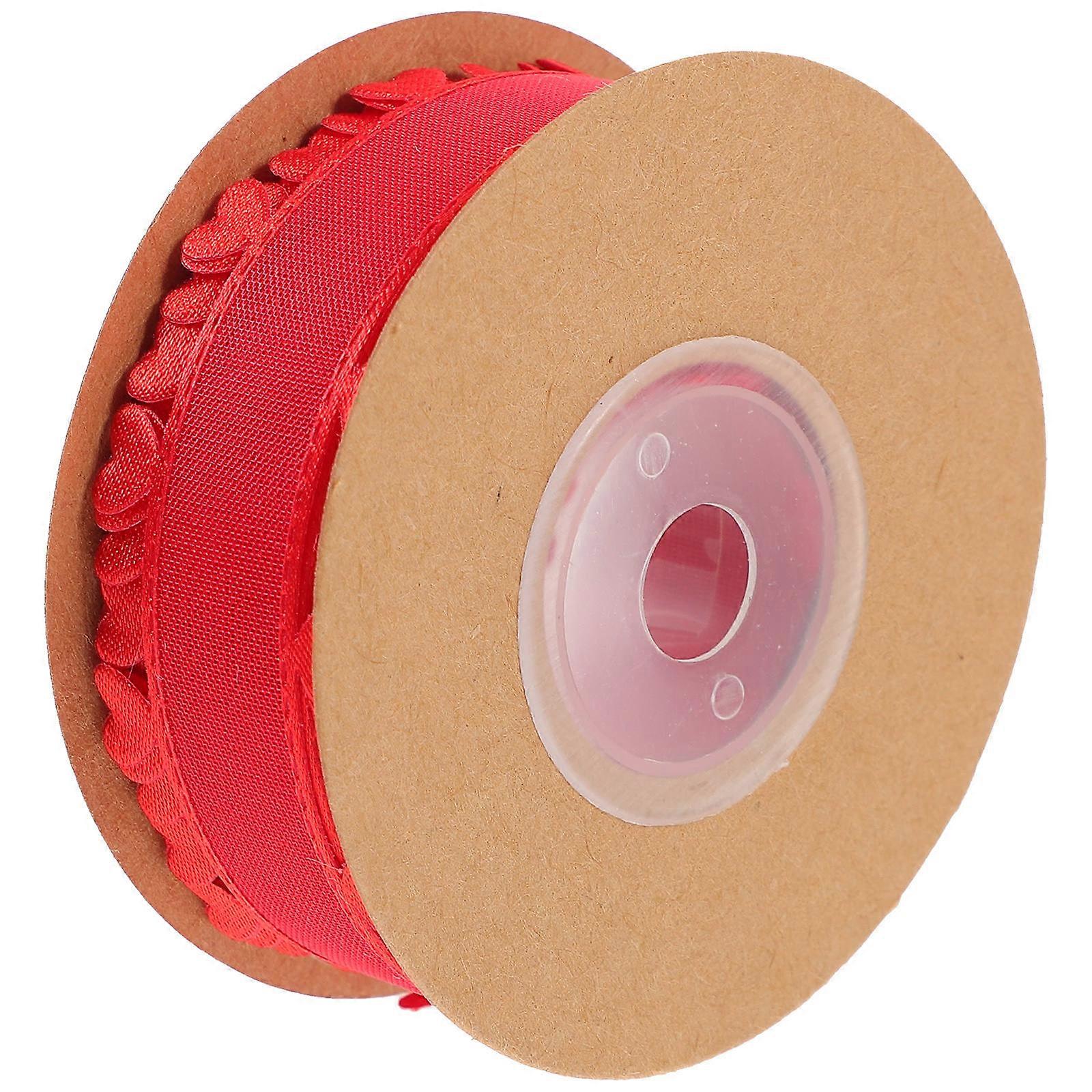 Heart Pattern Gift Ribbon Silk Ribbon Accessories for Decor 1 Roll