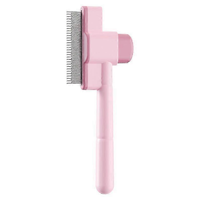 Pet Hair Removal Comb & Flea Comb with Release Button for Cats & Dogs - Grooming Brush for Short/Long Hair