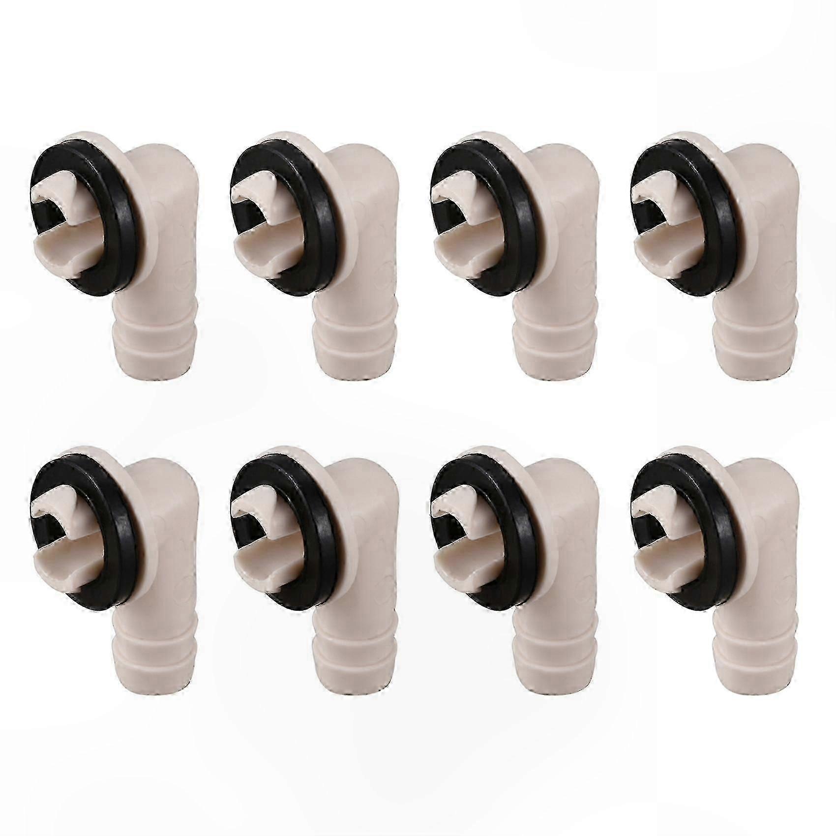 8-Pack AC Drain Hose Elbow Connector with Rubber Seal for Mini Split Systems and Window Units