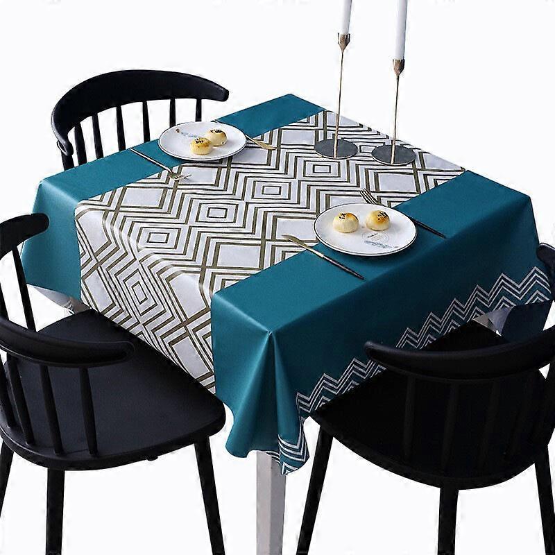 PVC Tablecloth, Rectangular Tablecloth, Rectangular Anti-Stain Tablecloth, Waterproof Tablecloth, Stain Tablecloth for Picnic, Outdoor, Garden, Geome