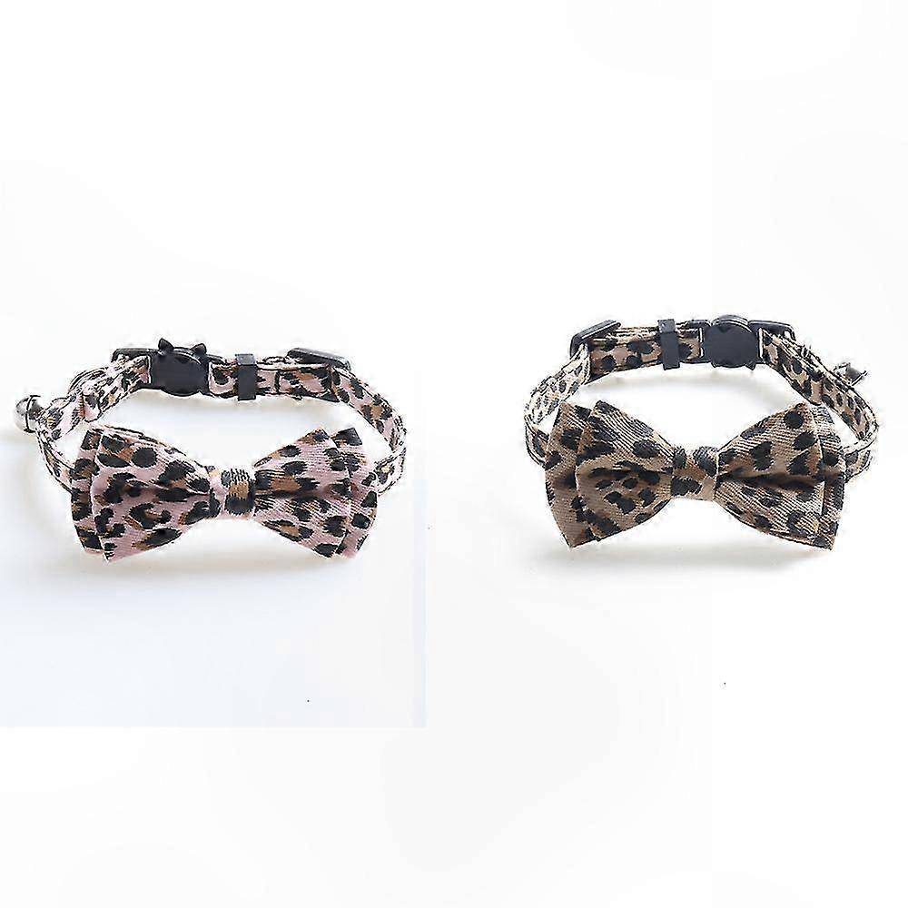 Festival Cat Collars with Breakaway Clasp, Lightweight Durable Design, Leopard Print Pattern for Stylish Pets