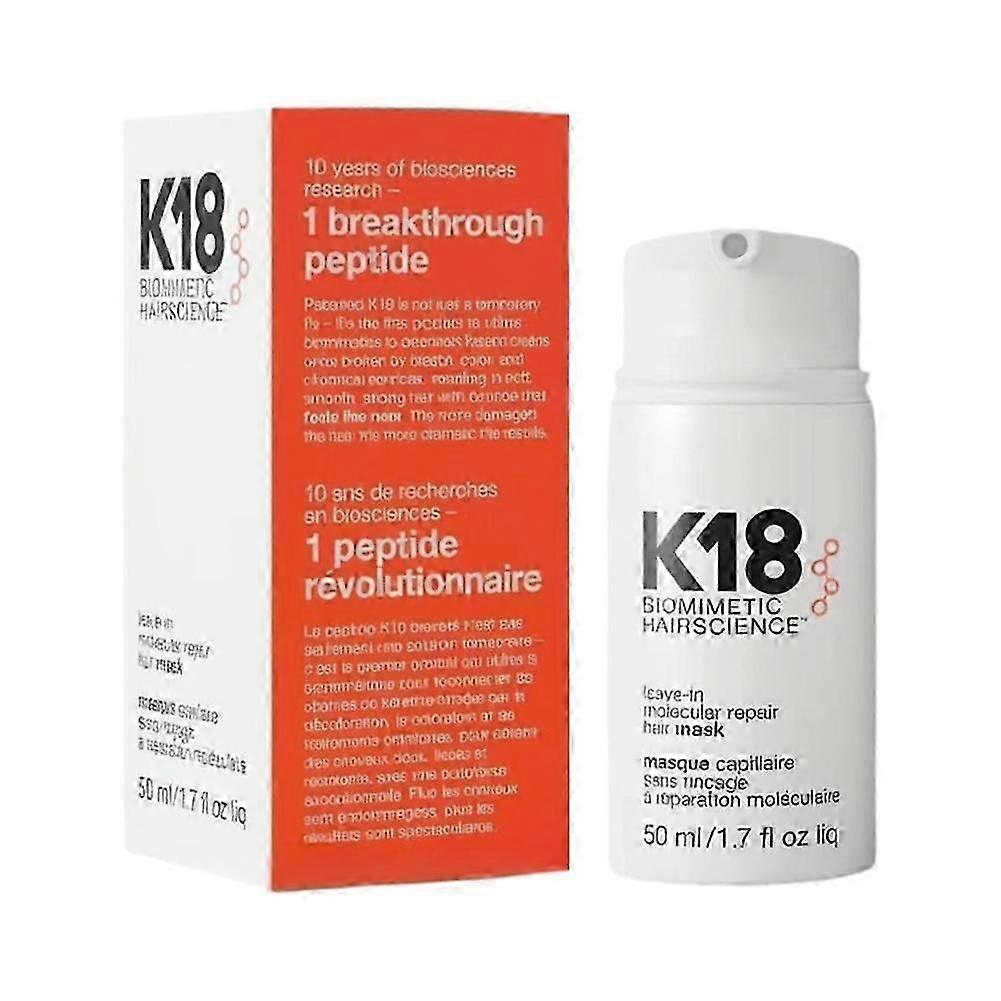 K18 Hiuksiin jätettävä hiusnaamio - 50 ml, pesuton, korjaava, vähentää vaurioita