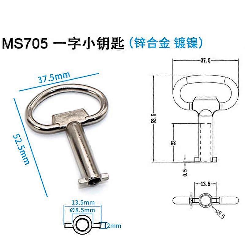 2pcs Valve Key Multi-Functional Utility Keys Universal Triangle Key For Electric Cabinet Gas Meter Water Valve Radiator Bleeding Metal