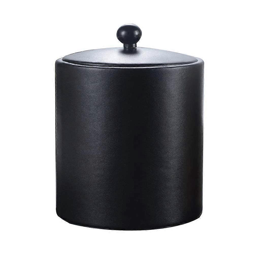 Ice Bucket Stainless Steel Liner With Filter Ice Partition Ice Town Black Leather Case