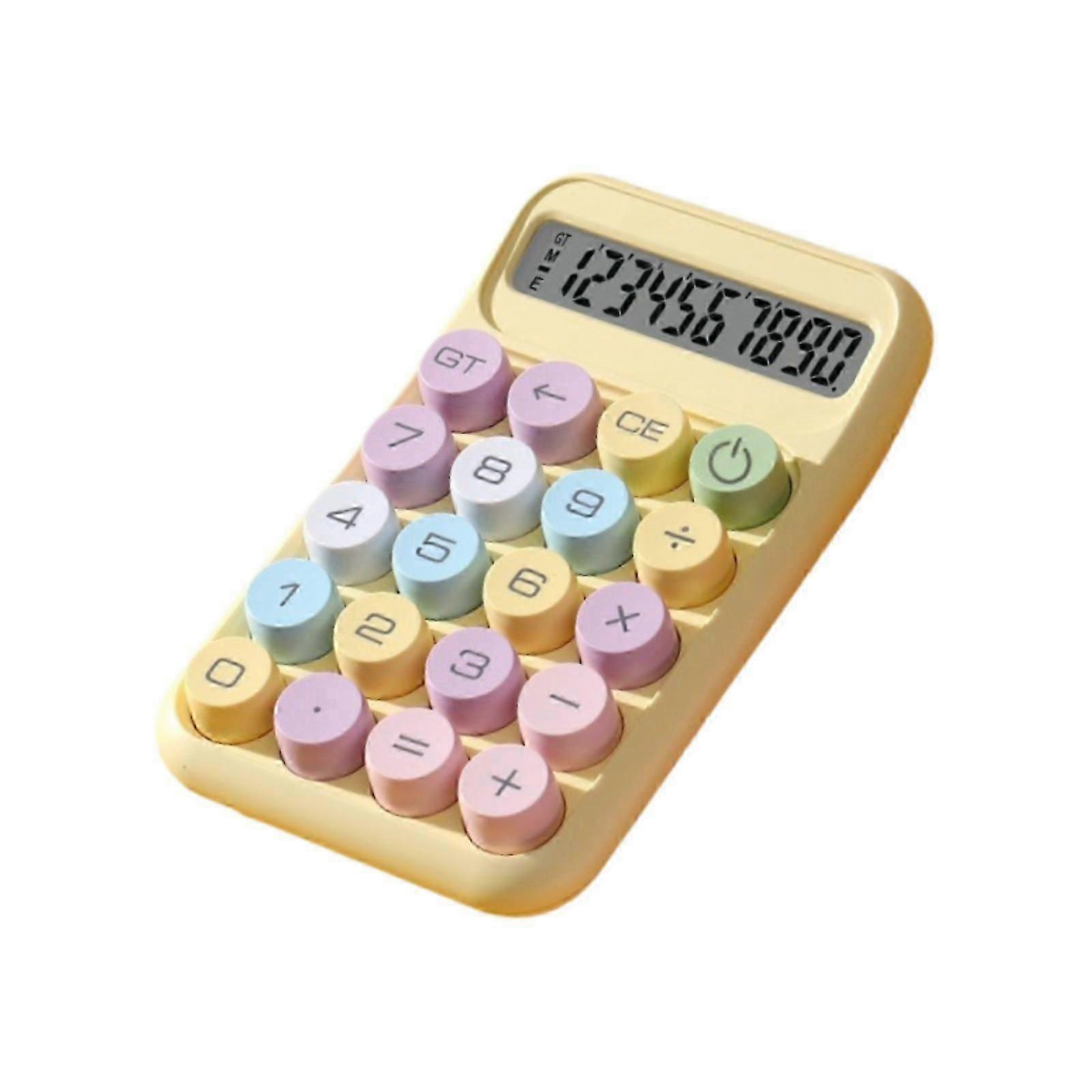 10 Digit Calculator, LCD Display, Non Slip Portable Basic Pocket Calculator for School, Office, Daily Use