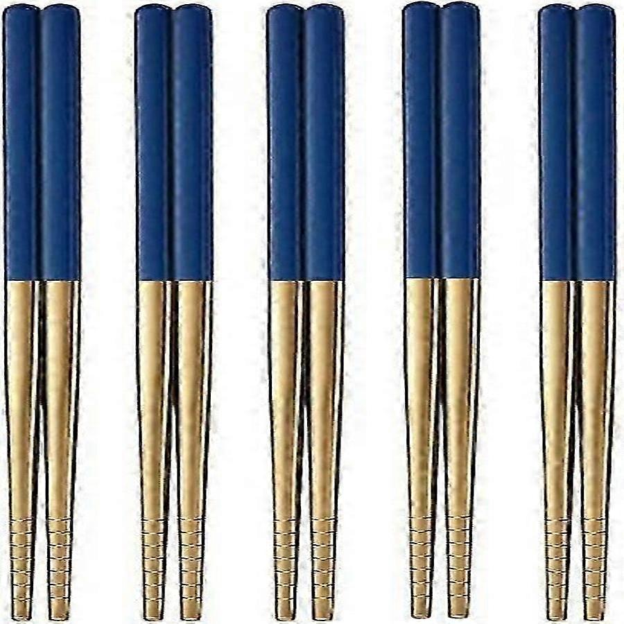 Reusable Stainless Steel Chopsticks Square Handle for Dinner Sushi 22cm