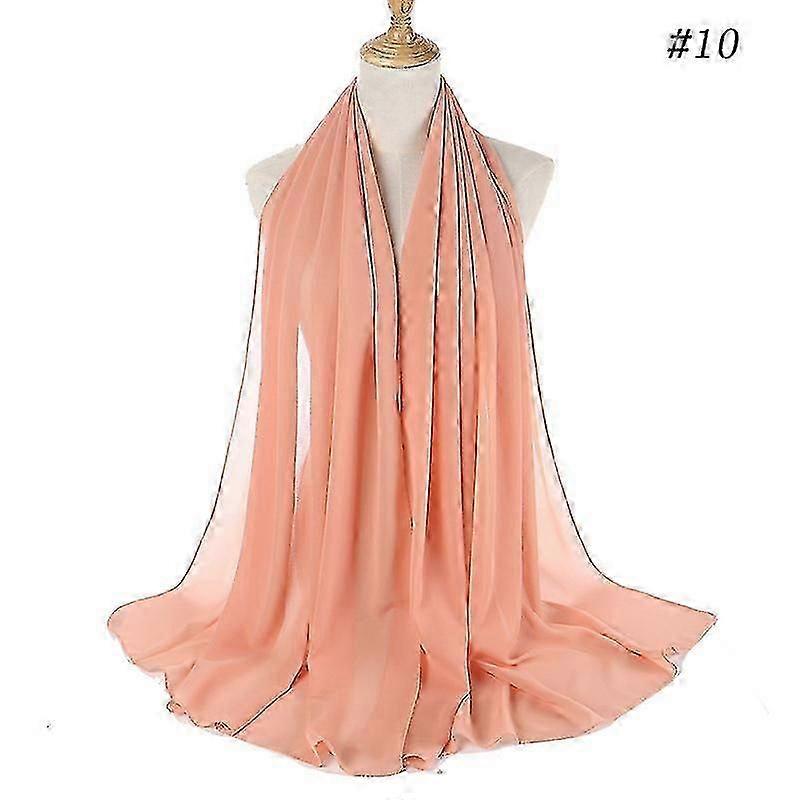 Mulheres Chiffon Soft Wrap Cachecol Xale Lenço ZZ26