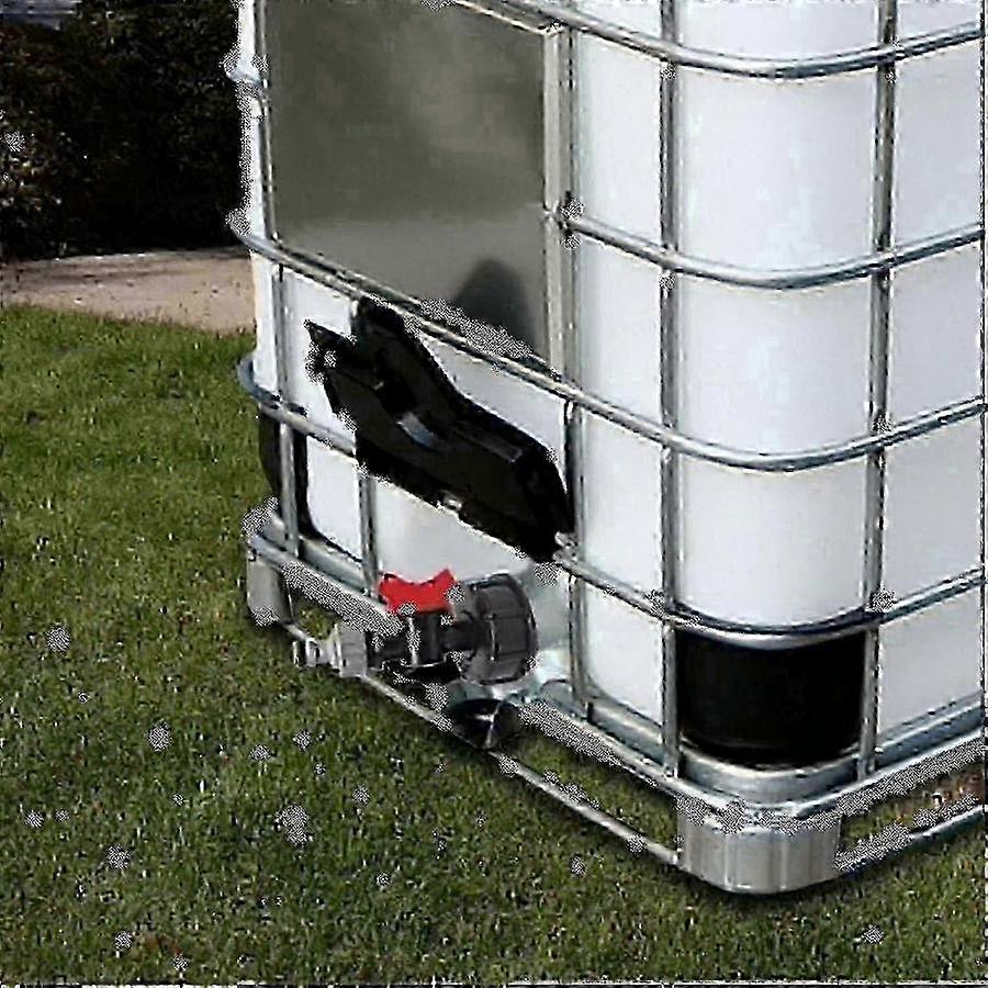 1000 litran IBC-vesisäiliö S60x6-sovitinventtiilillä ja 3/4-hanalla