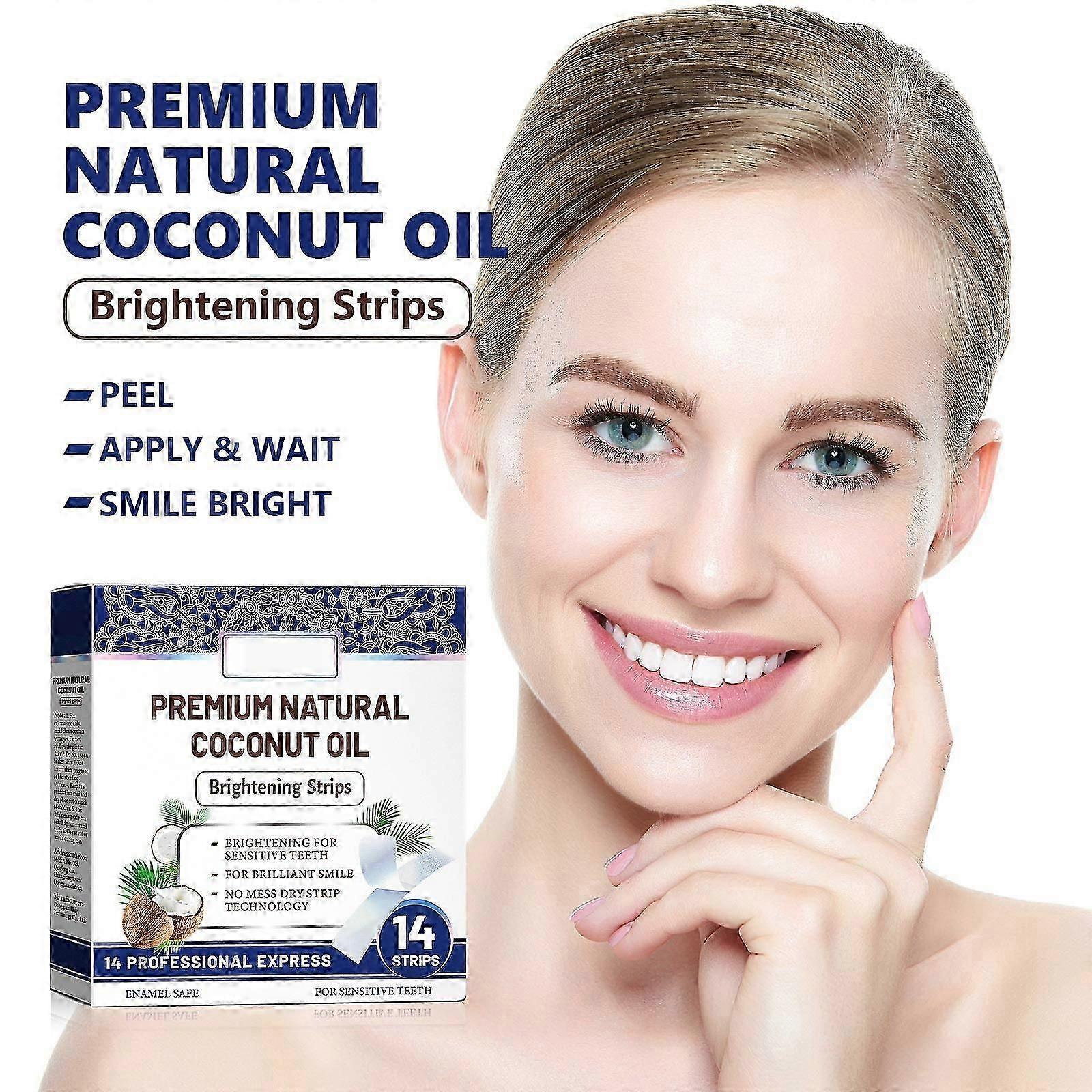 16-Day Enamel Safe Teeth Whitening Strips for Sensitive Teeth, Non-Slip Formula for Effective Results