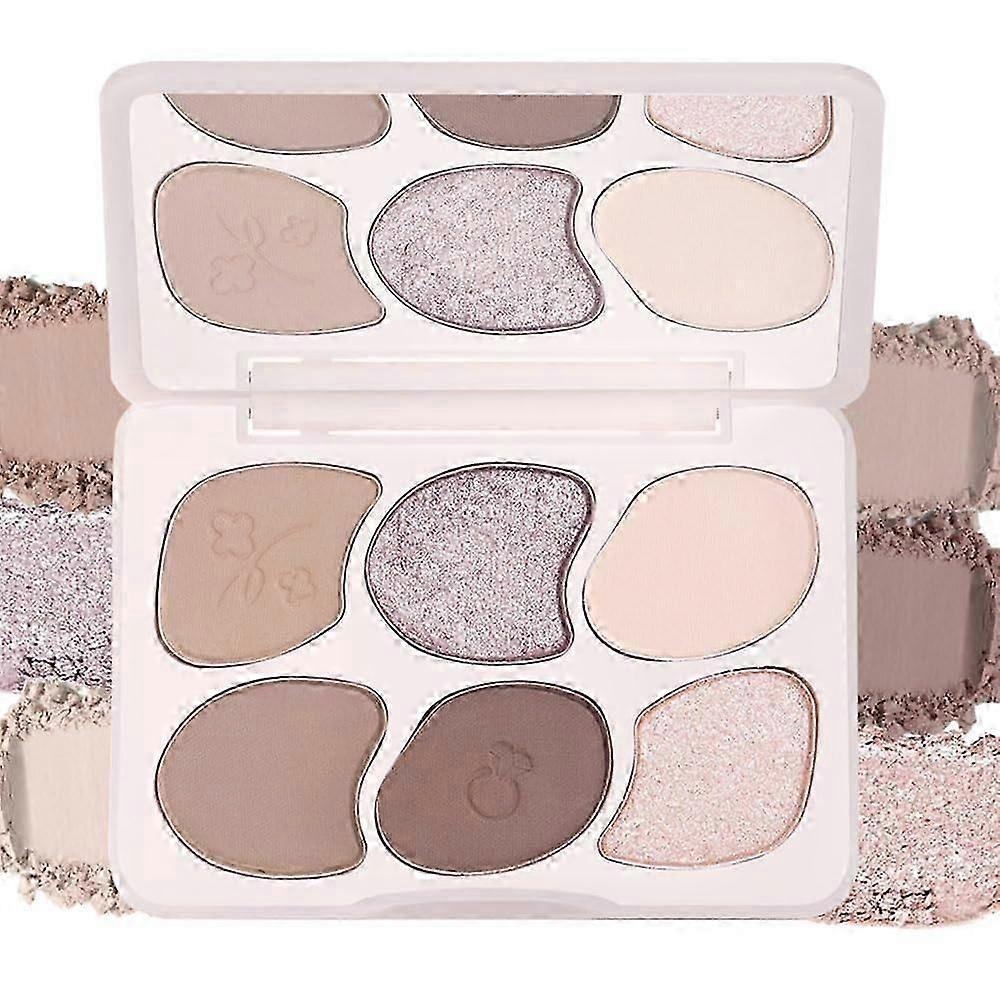 6 Colors Basics Colorful Eyeshadow Palette Makeup, Highly Pigmented Eye Shadow Makeup Palette with Mirror, Long Lasting Waterproof
