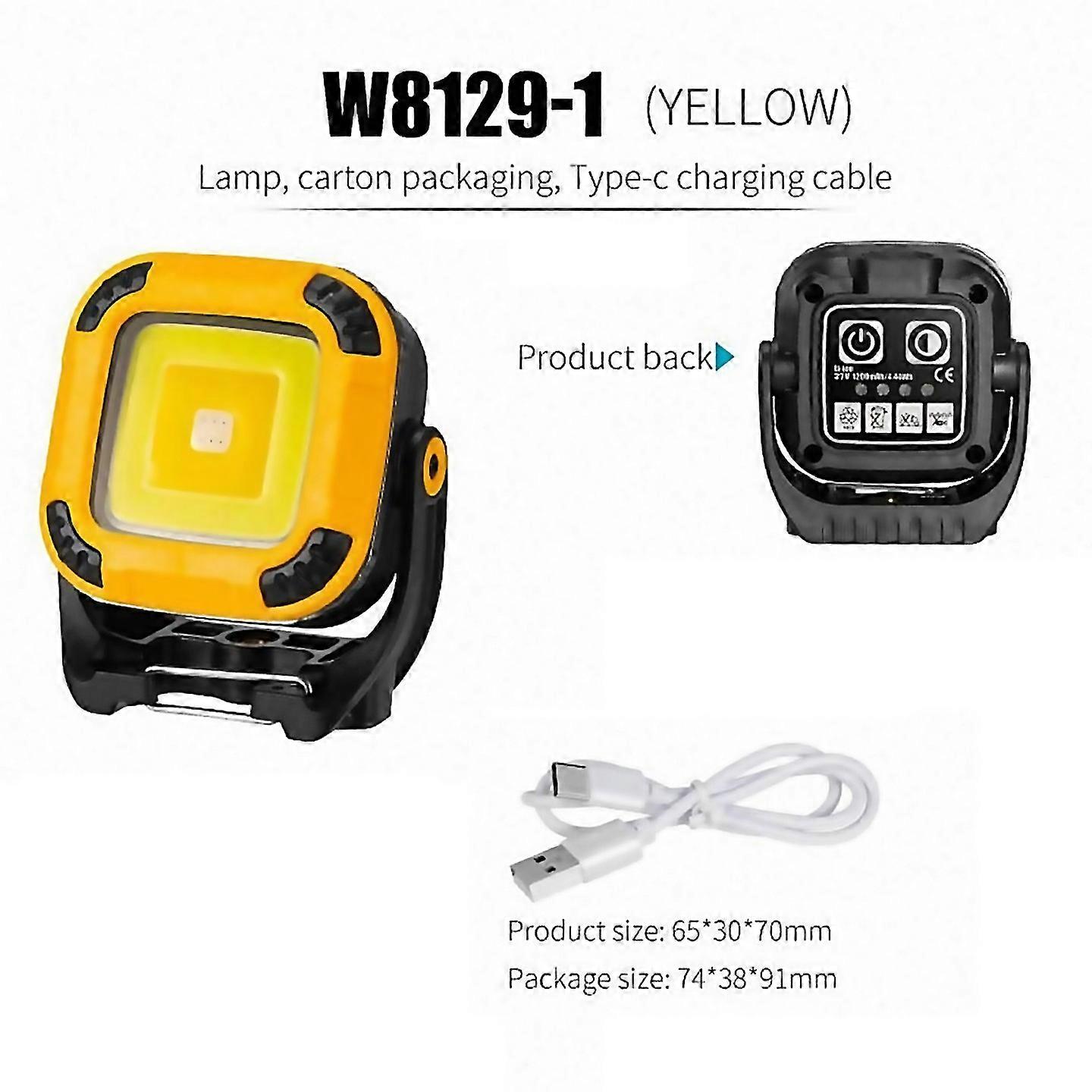 For Portable Led Work Light Usb Rechargeable Lantern 180degree Rotatable Car Repair Work Light